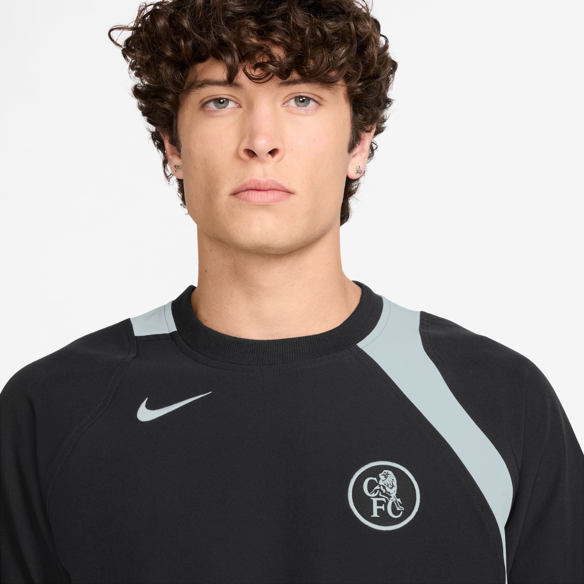 Nike Men's Chelsea FC Black T90 Crewneck Sweatshirt product image