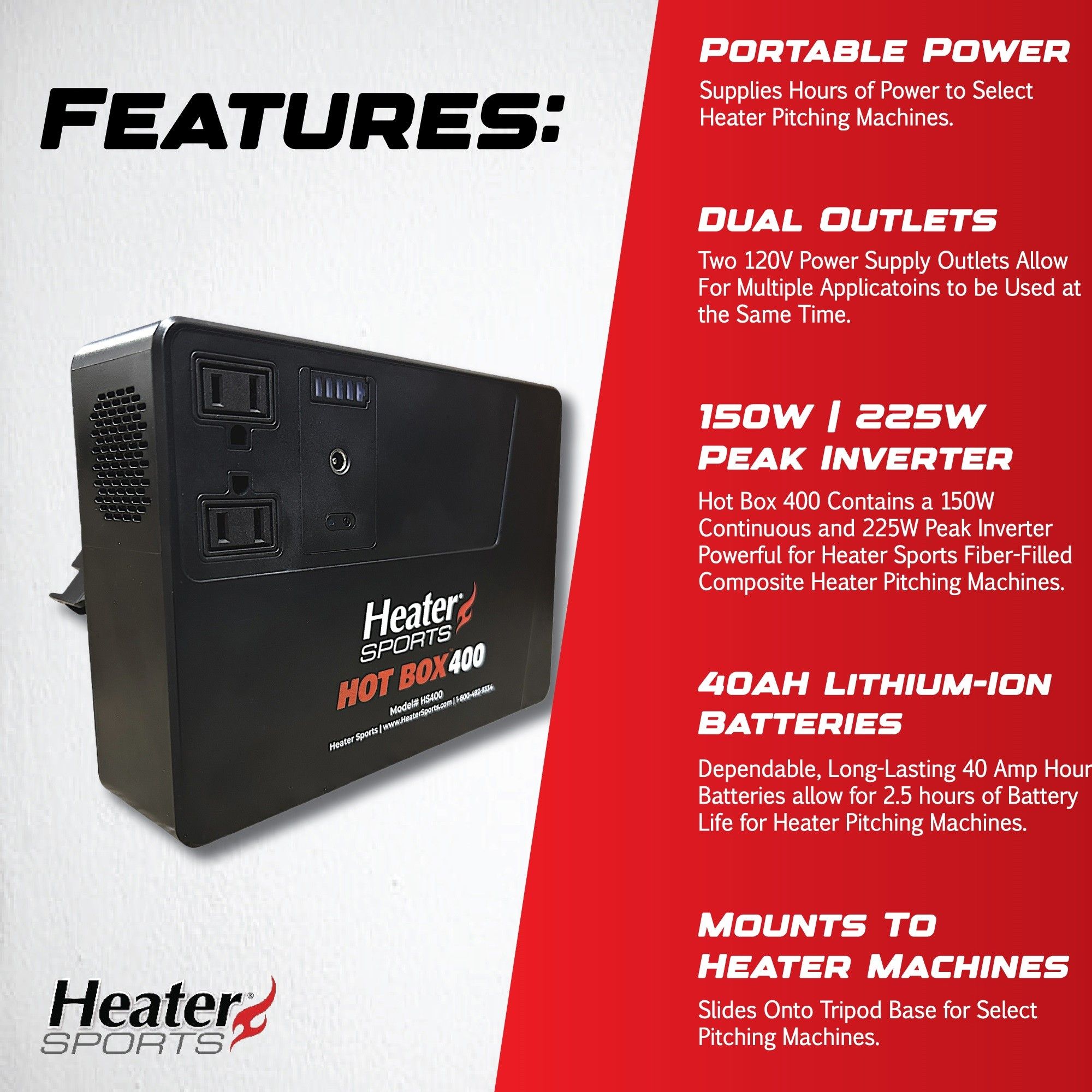 Heater Sports Hot Box 400 Portable Power Station product image