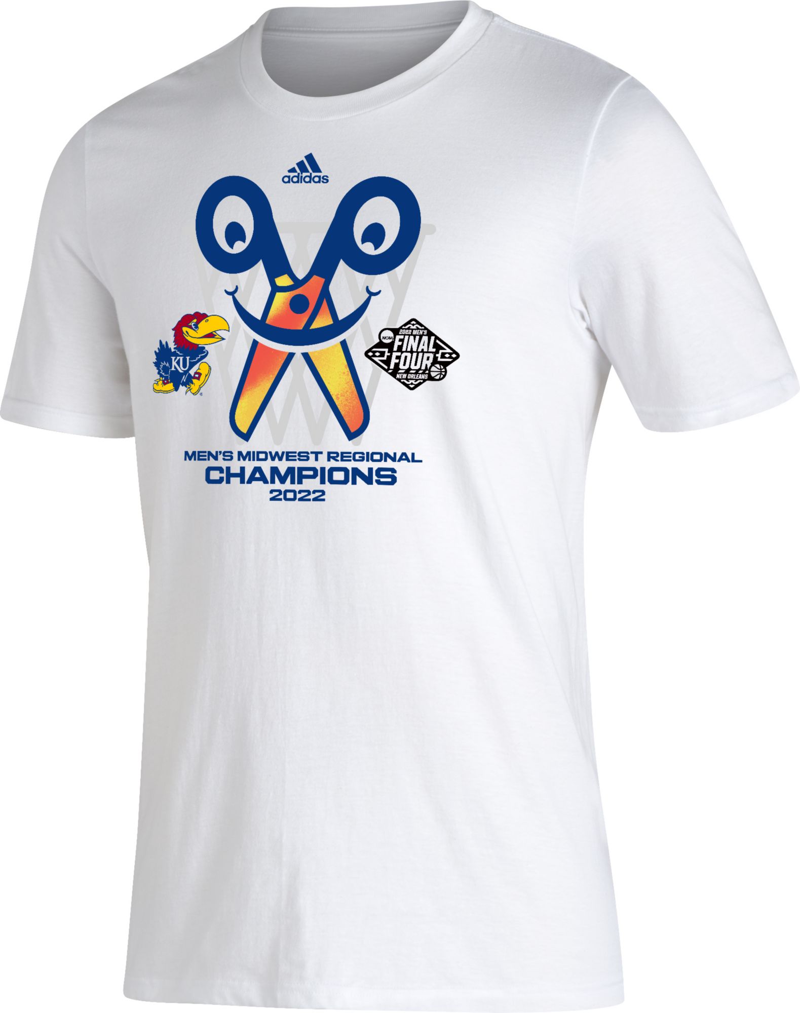 adidas Kansas Jayhawks 2022 Men's Basketball Final Four Bound Locker Room T-Shirt product image