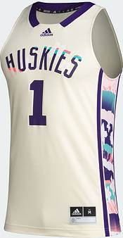 adidas Men's Washington Huskies #1 White Replica Basketball Jersey product image