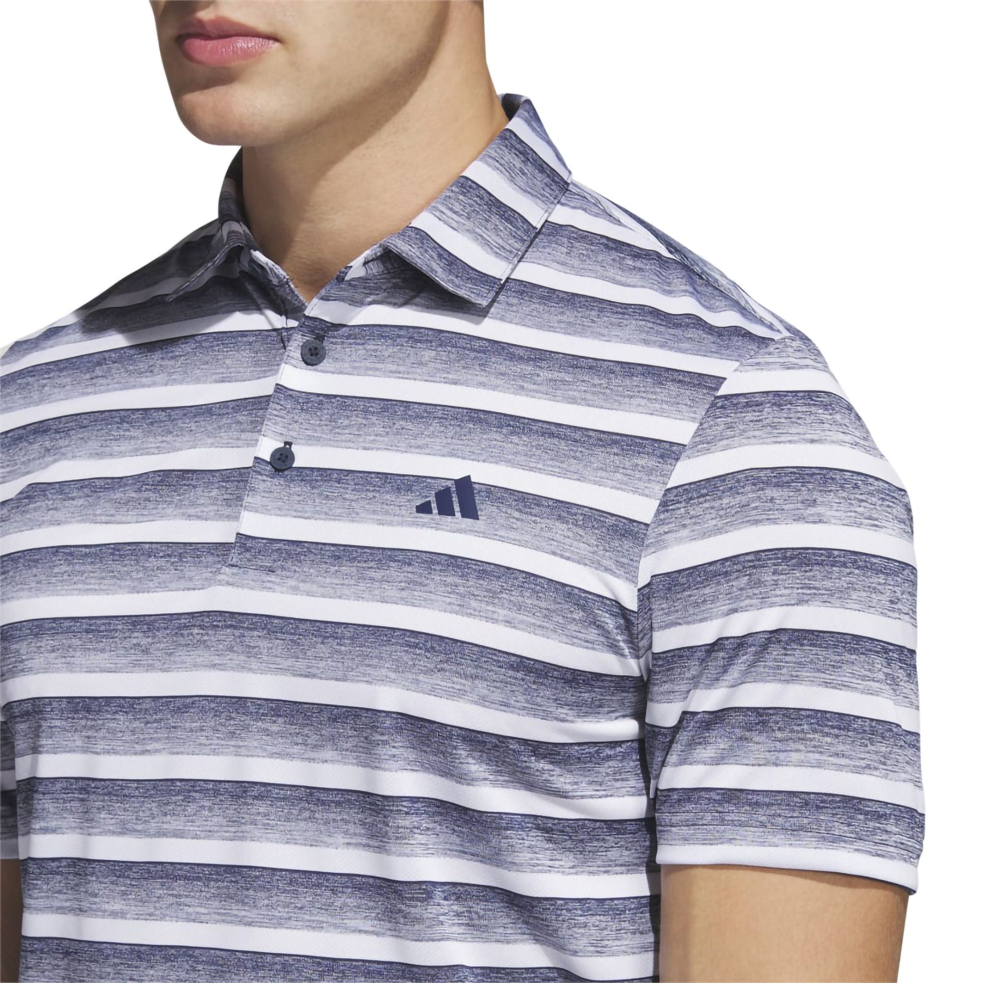 adidas Men's Two Color Striped Golf Polo product image