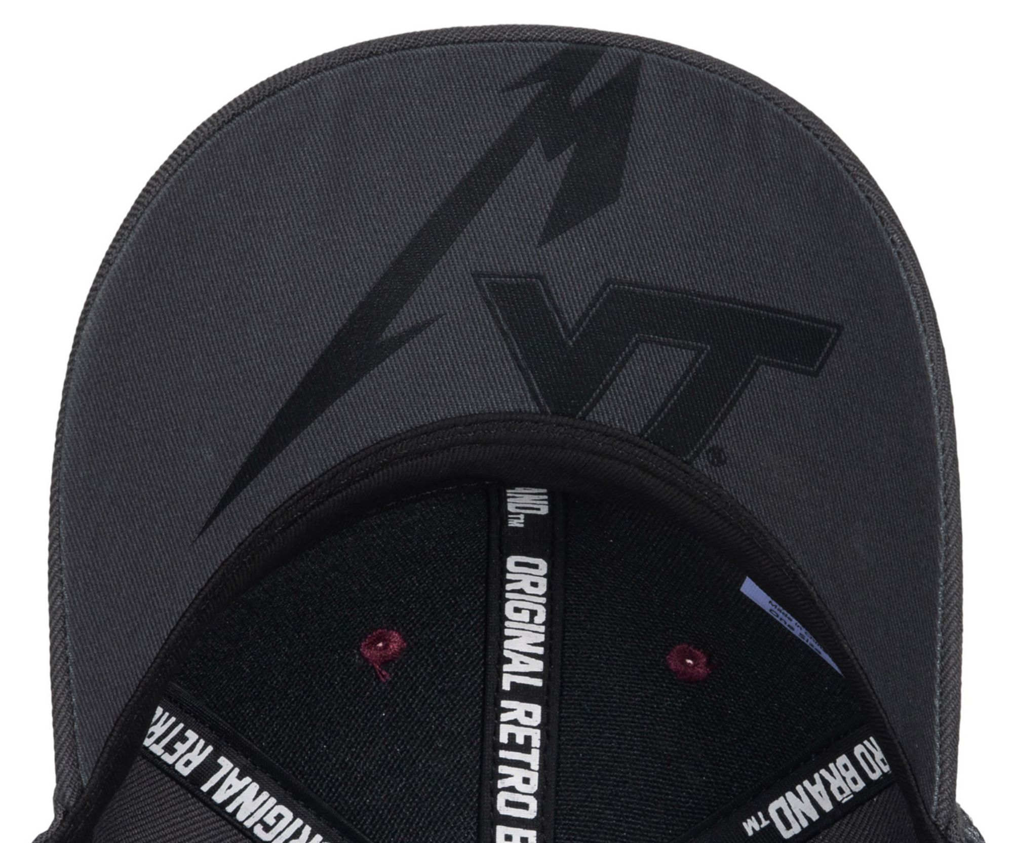 Retro Brand Adult Virginia Tech Hokies Chrome Metallic Snapback Hat product image