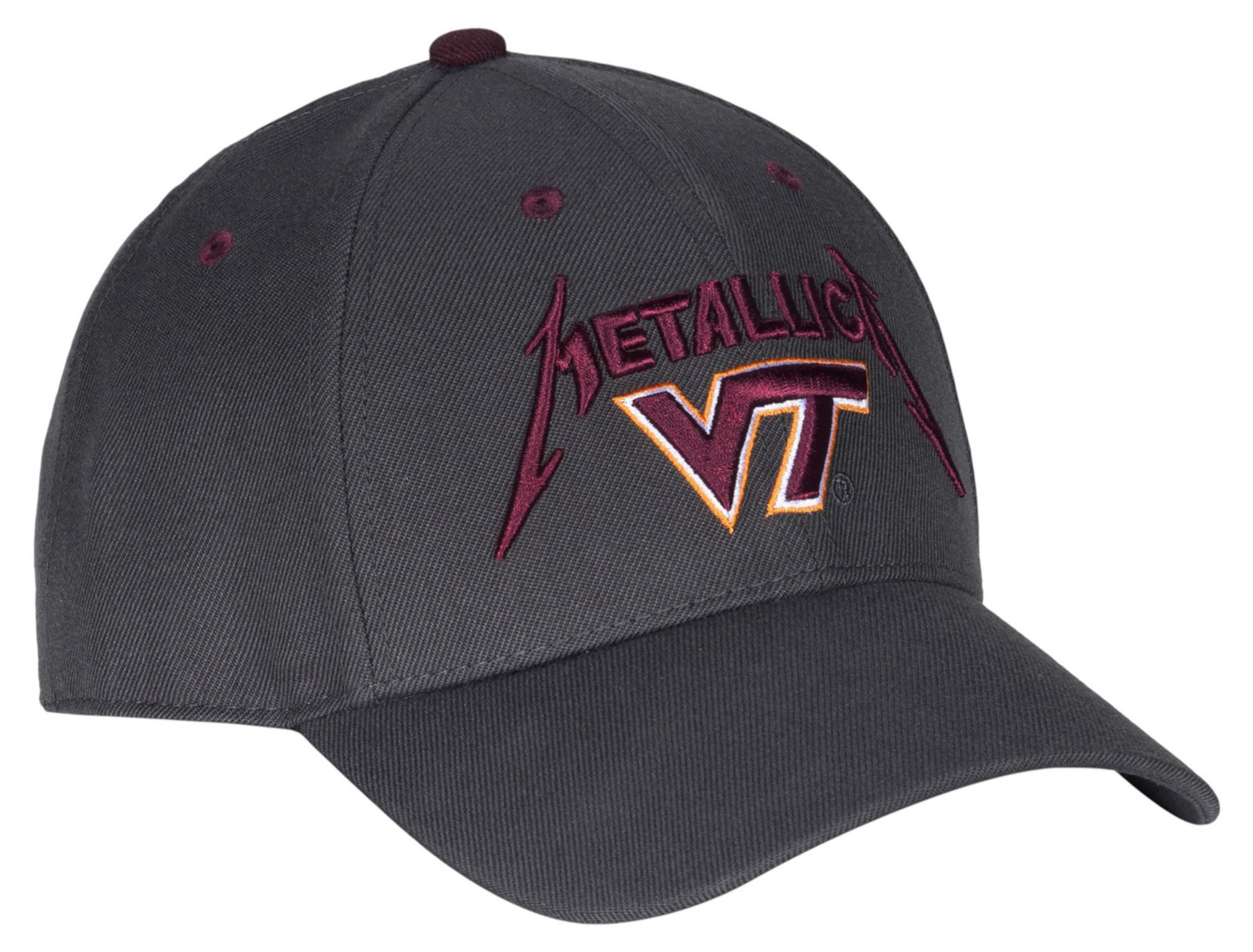Retro Brand Adult Virginia Tech Hokies Chrome Metallic Snapback Hat product image