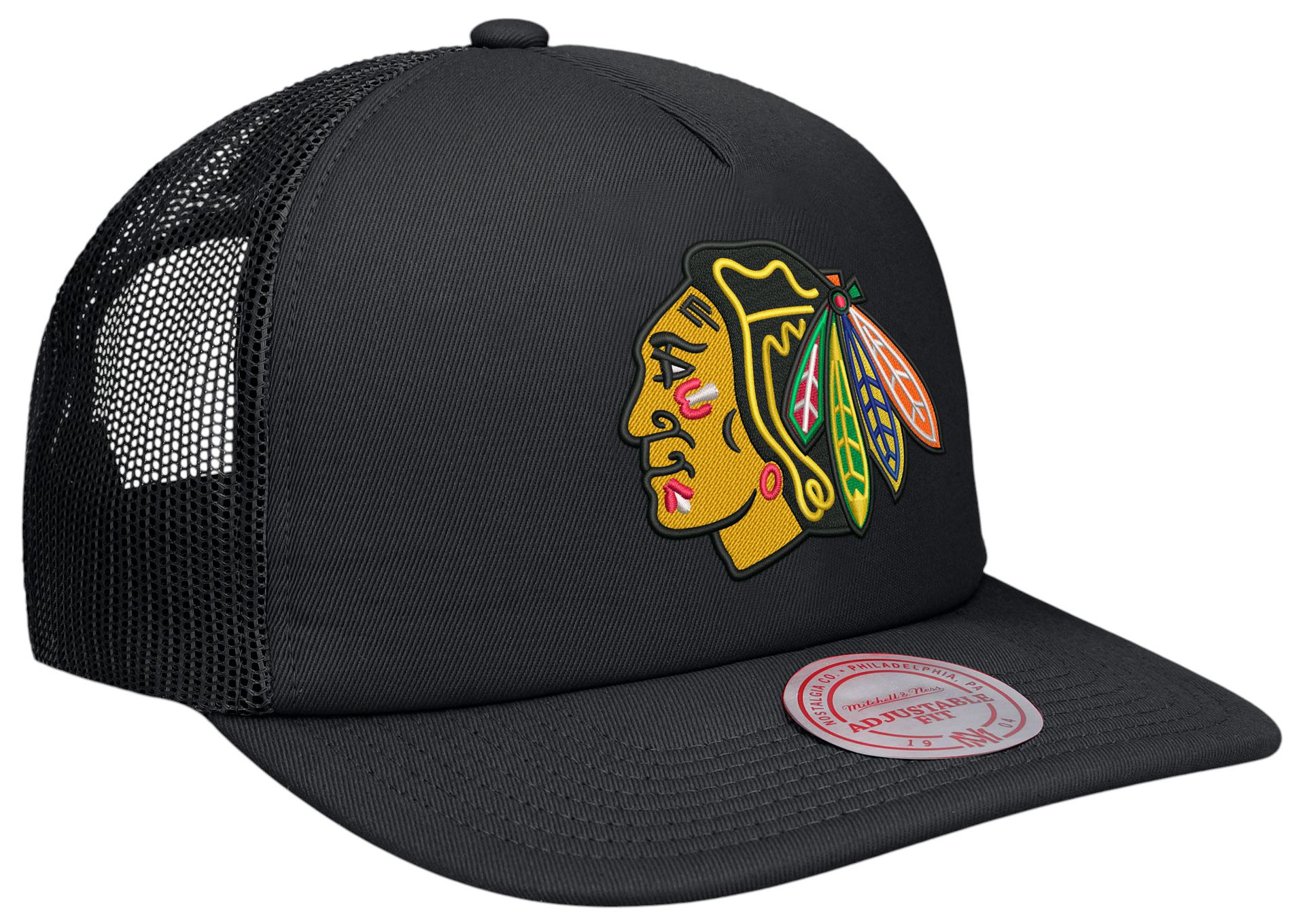 Mitchell & Ness Adult Chicago Blackhawks Black Trucker Hat product image