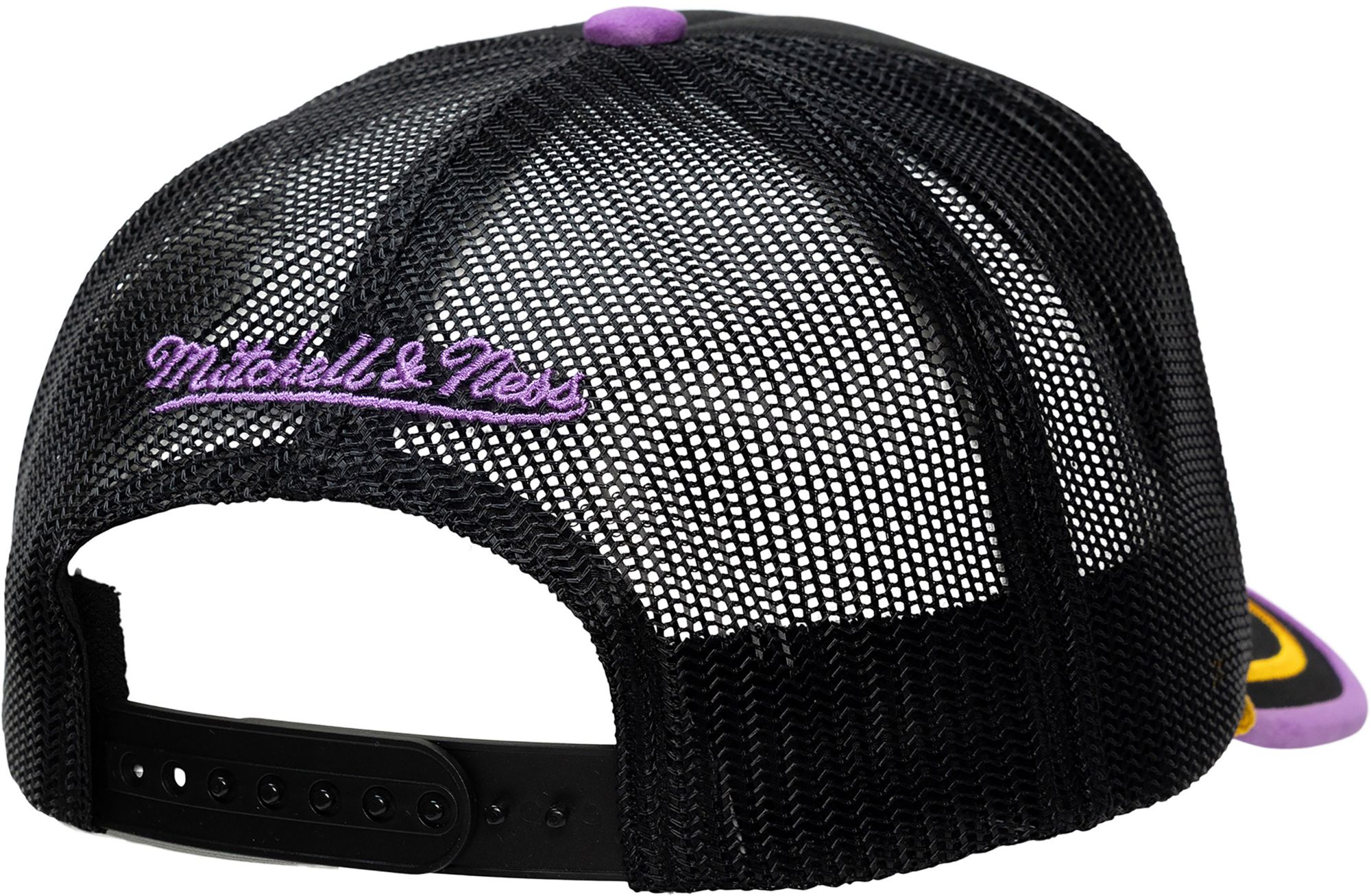 Mitchell & Ness Adult Los Angeles Lakers Black LRG Trucker Hat product image