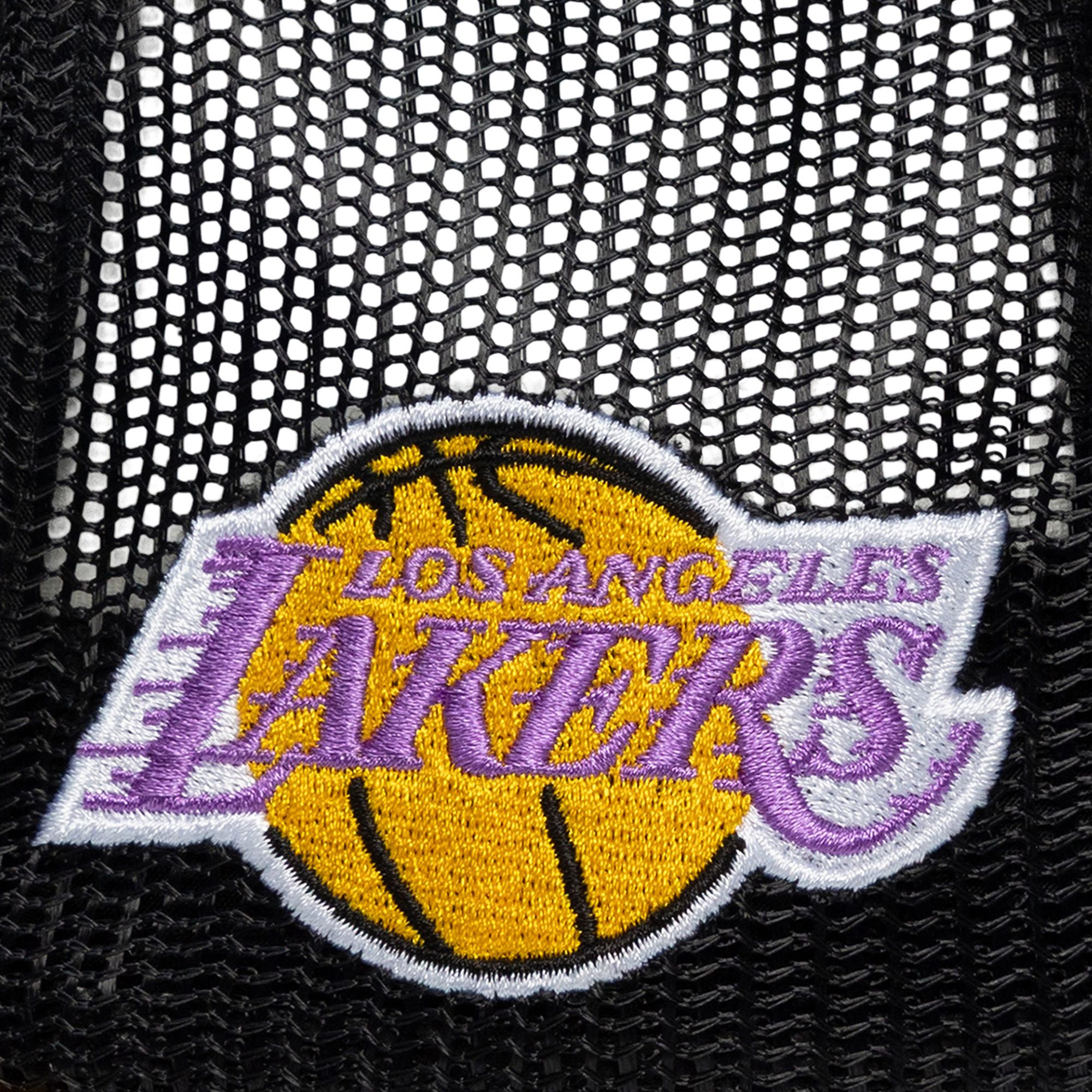 Mitchell & Ness Adult Los Angeles Lakers Black LRG Trucker Hat product image