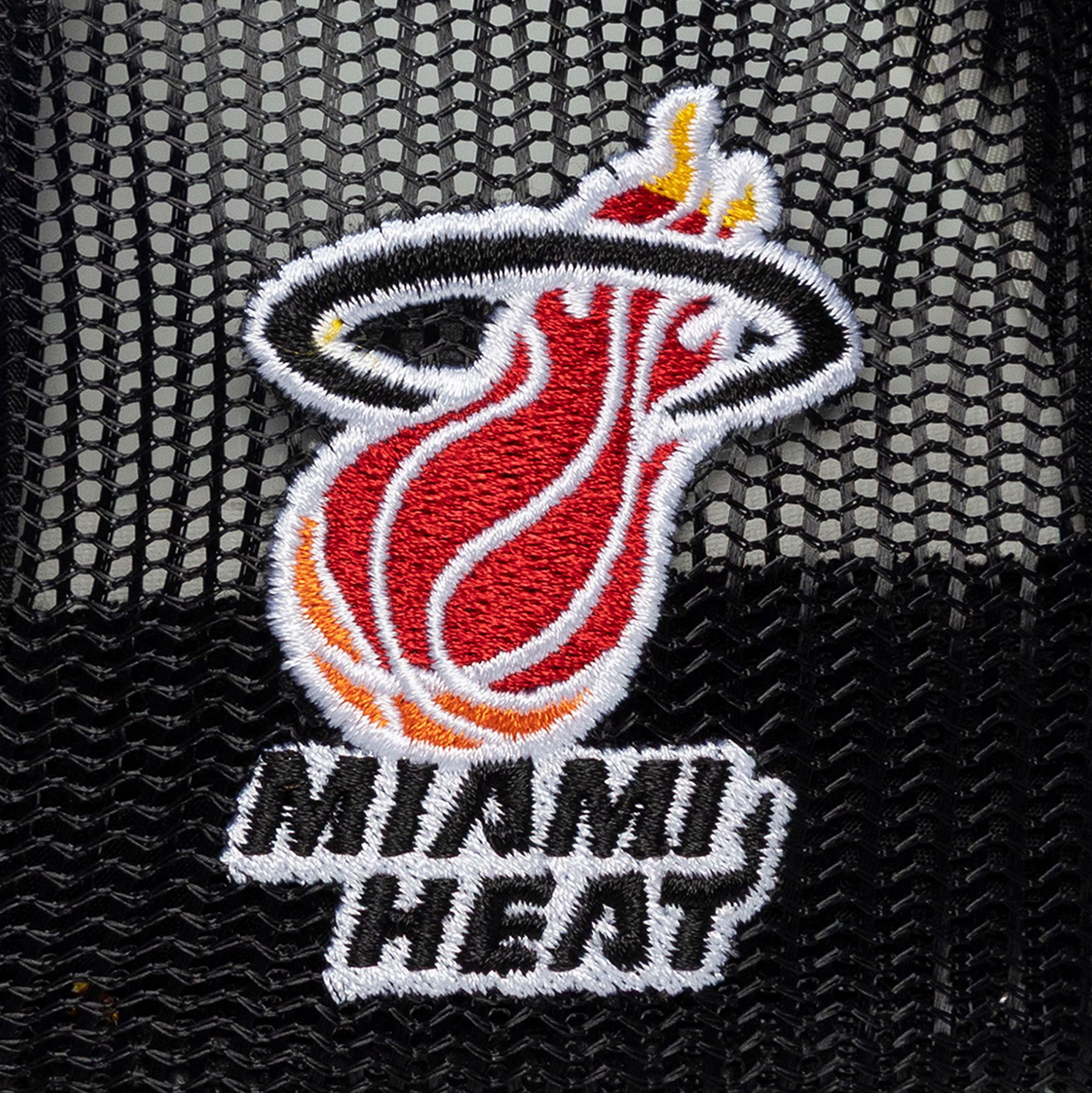Mitchell & Ness Adult Miami Heat Black LRG Trucker Hat product image