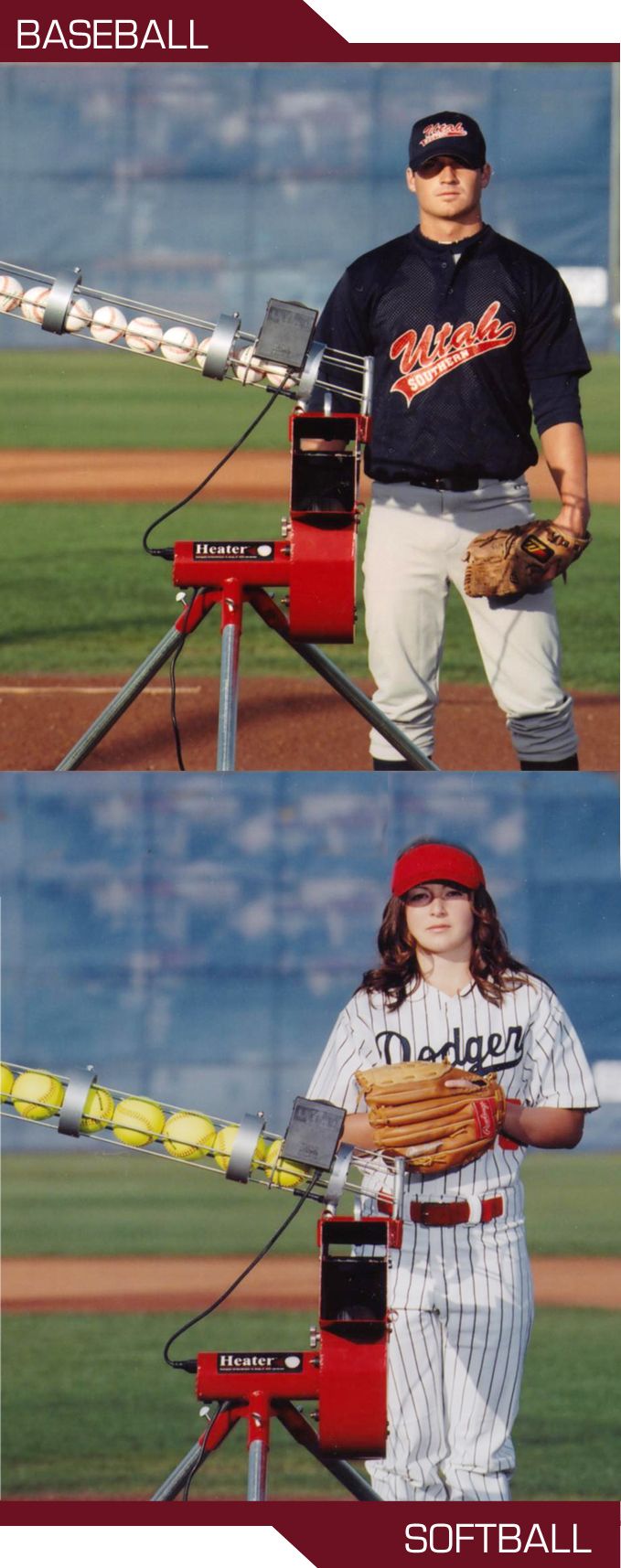 Heater Baseball/Softball Combo Pitching Machine w/ Feeder product image