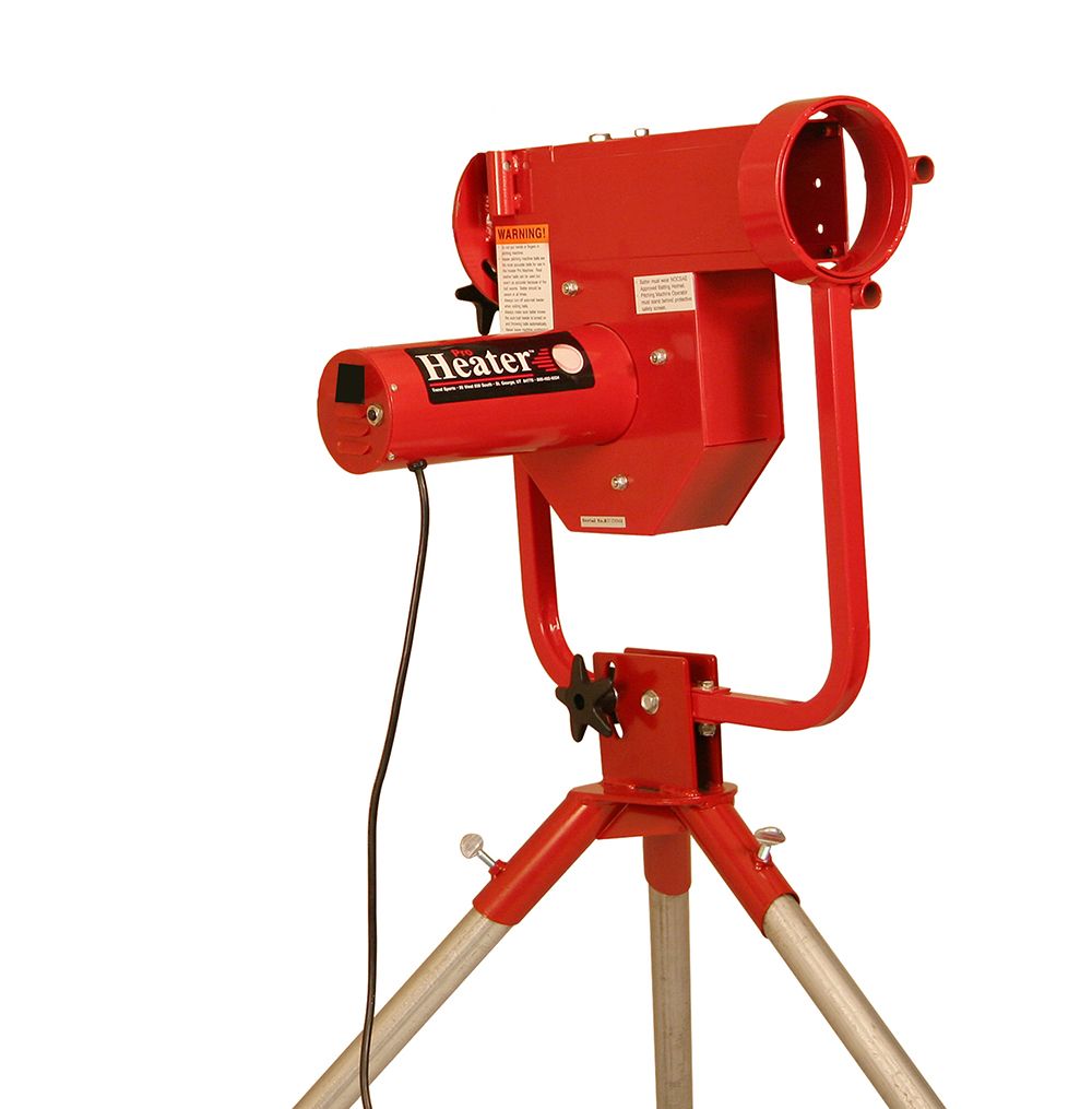 Heater Pro Curve Baseball Pitching Machine & Xtender 24' Batting Cage product image