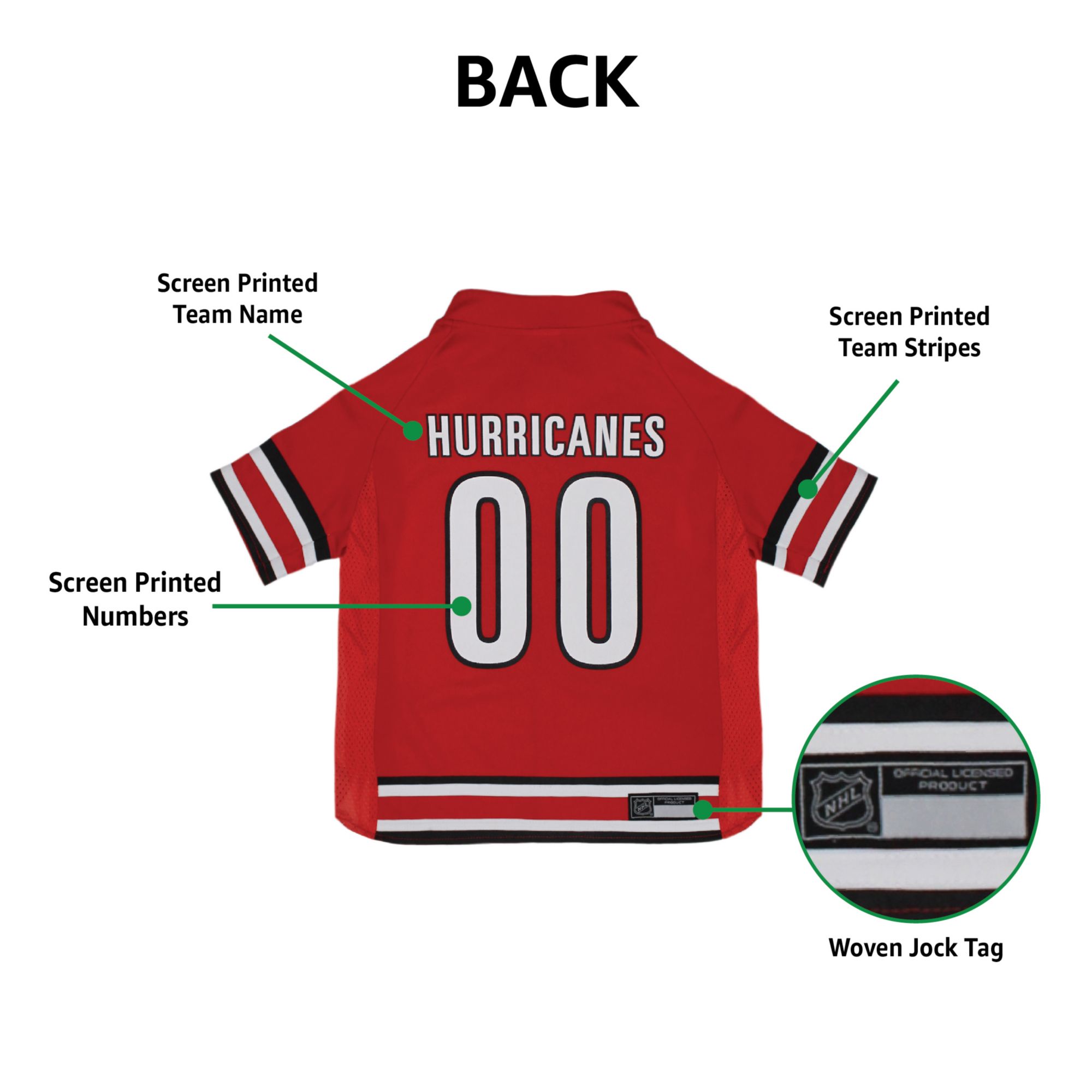 Pets First NHL Carolina Hurricanes Pet Jersey product image
