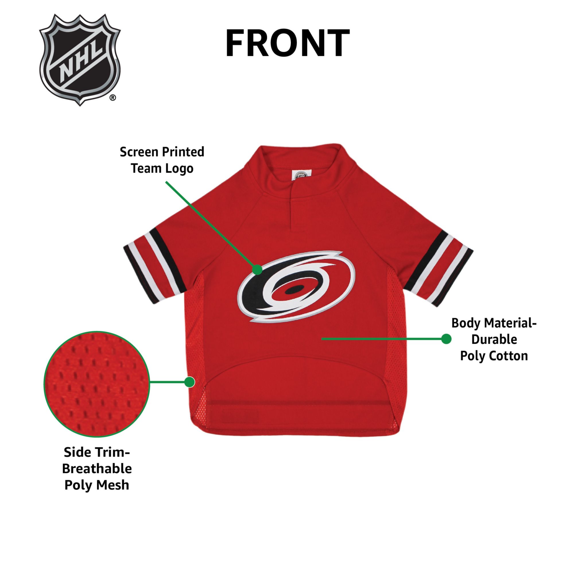Pets First NHL Carolina Hurricanes Pet Jersey product image