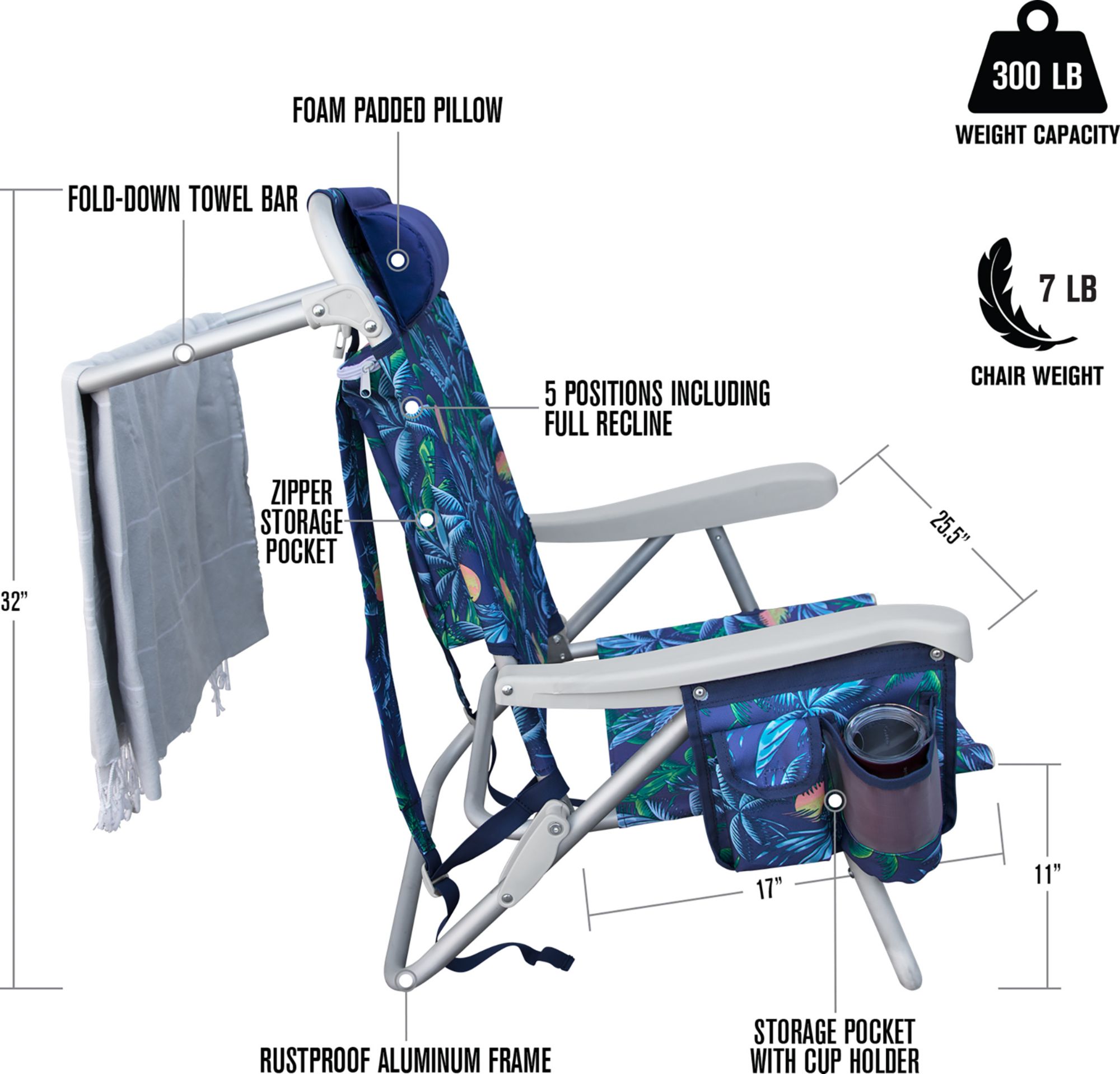 Hurley Deluxe Backpack Chair product image