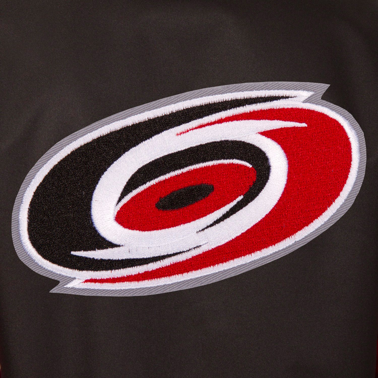 JH Design Carolina Hurricanes Black Polyester Twill Jacket