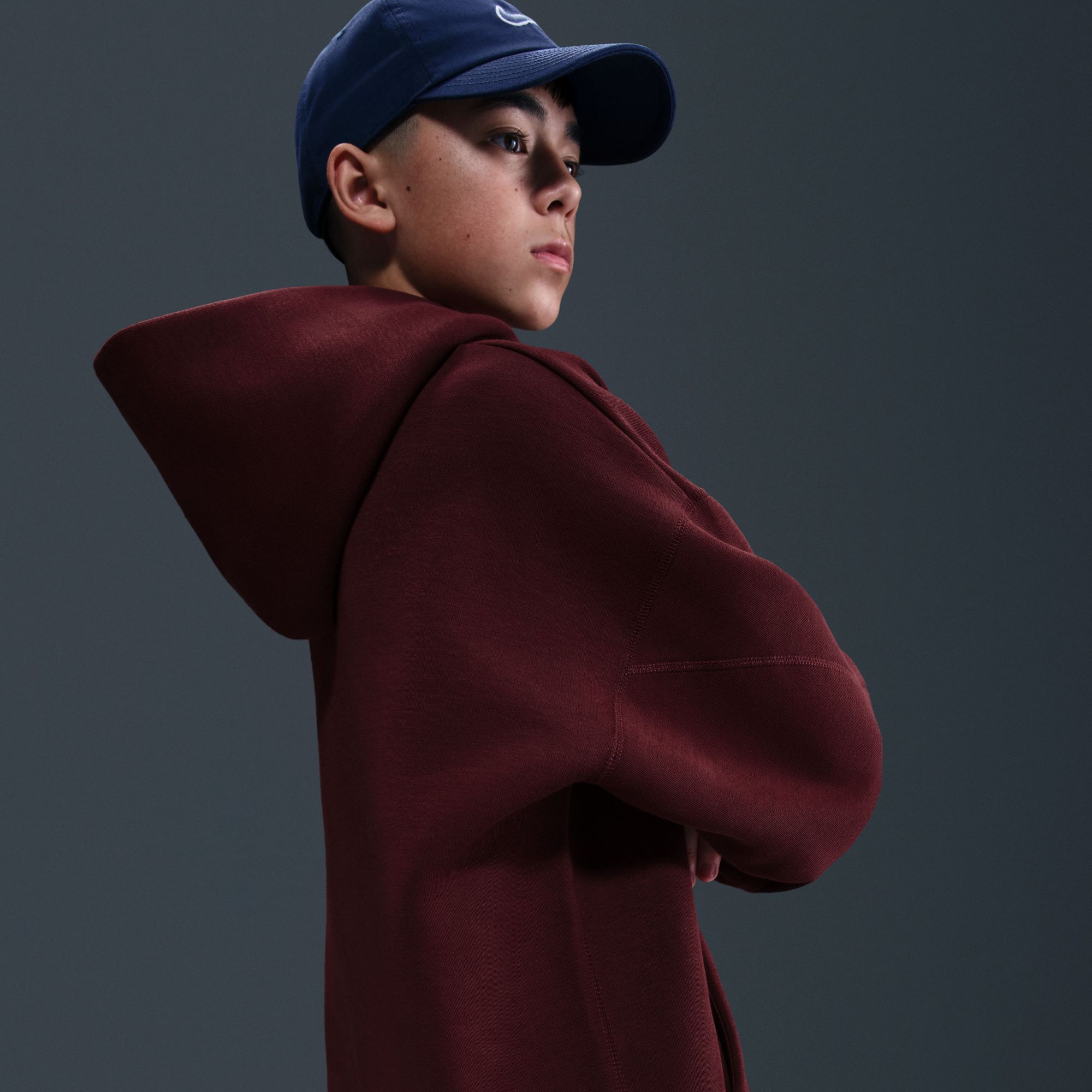 Nike Boys' Sportswear Tech Fleece Oversized Pullover Hoodie product image