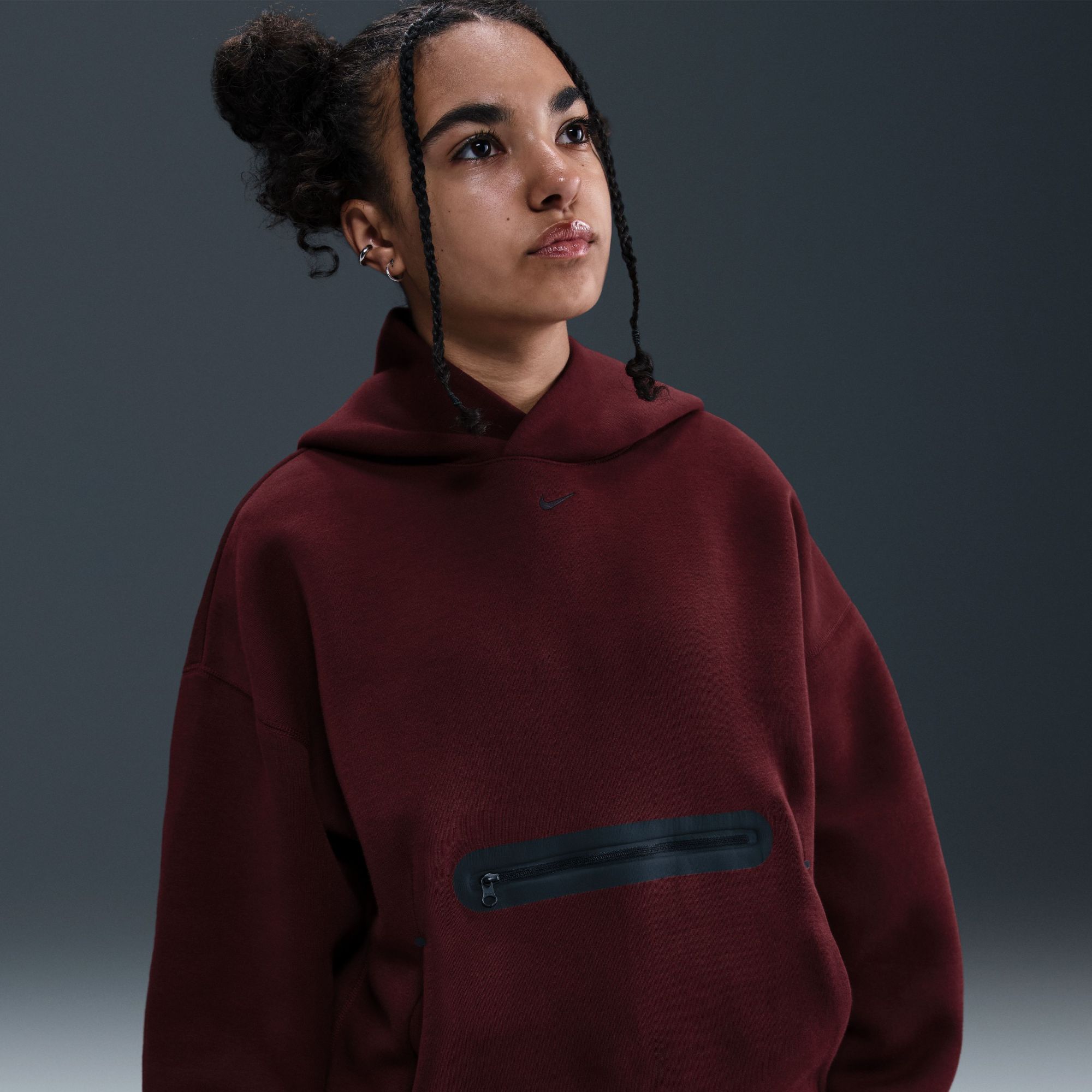 Nike Boys' Sportswear Tech Fleece Oversized Pullover Hoodie product image