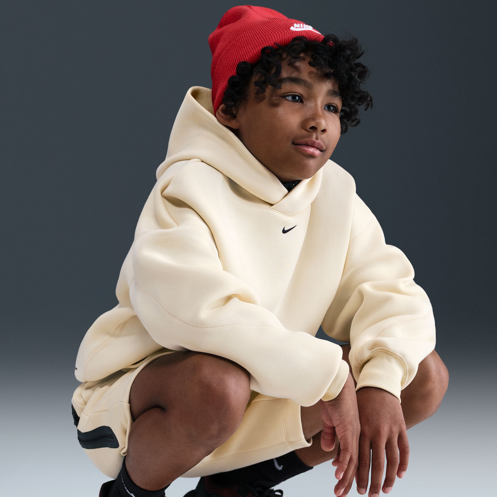 Nike Boys' Sportswear Tech Fleece Oversized Pullover Hoodie product image