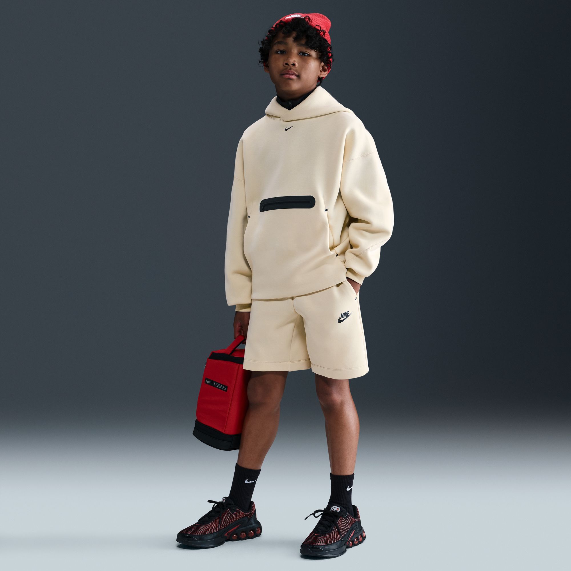 Nike Boys' Sportswear Tech Fleece Oversized Pullover Hoodie product image