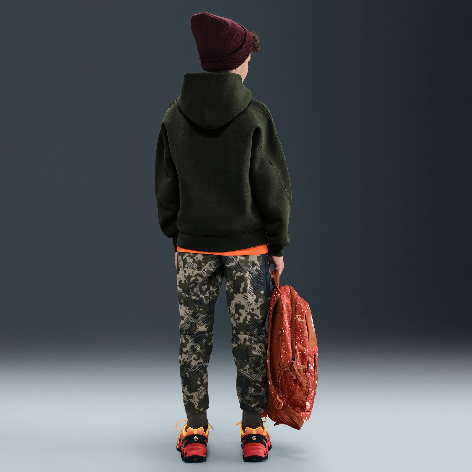 Nike Boys' Sportswear Tech Fleece Oversized Pullover Hoodie product image