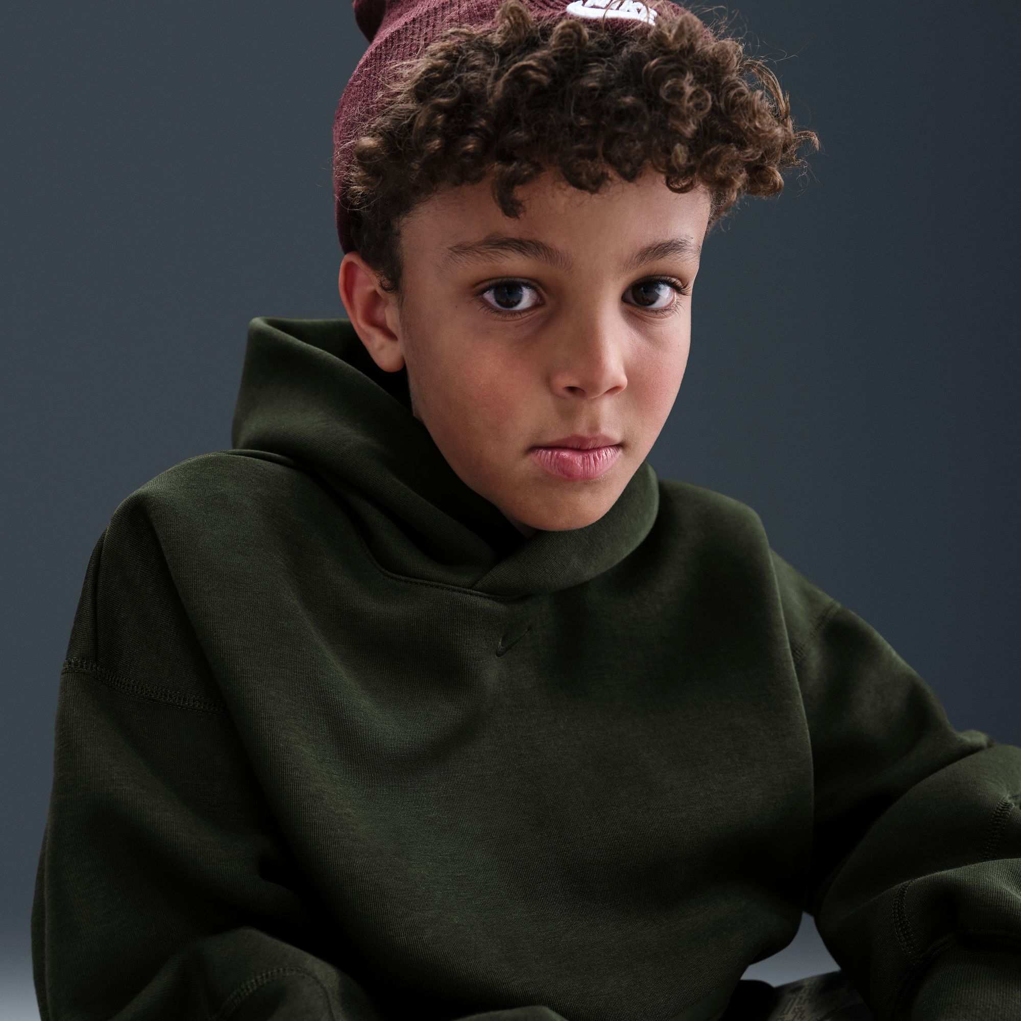 Nike Boys' Sportswear Tech Fleece Oversized Pullover Hoodie product image