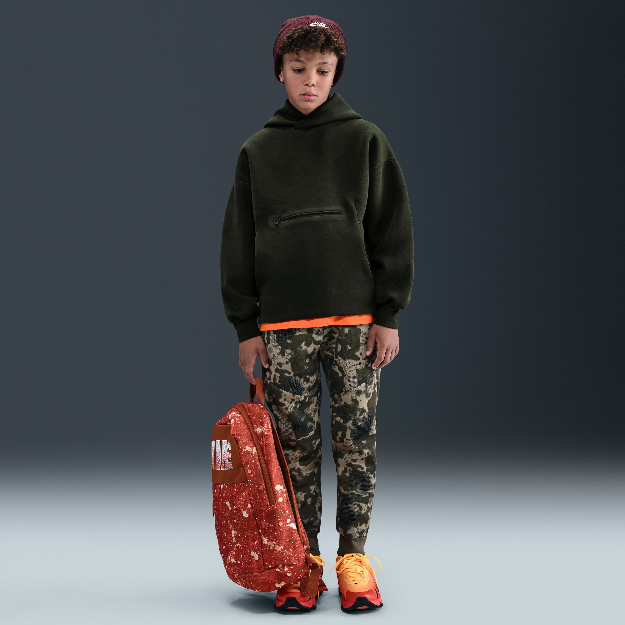Nike Boys' Sportswear Tech Fleece Oversized Pullover Hoodie product image