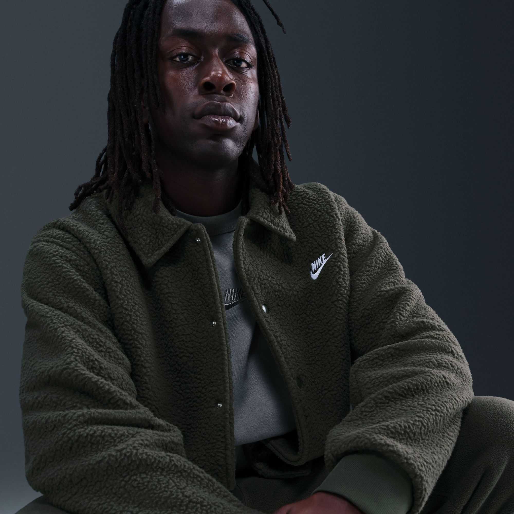 Nike Men's Club Therma-FIT Sherpa Coaches Jacket product image