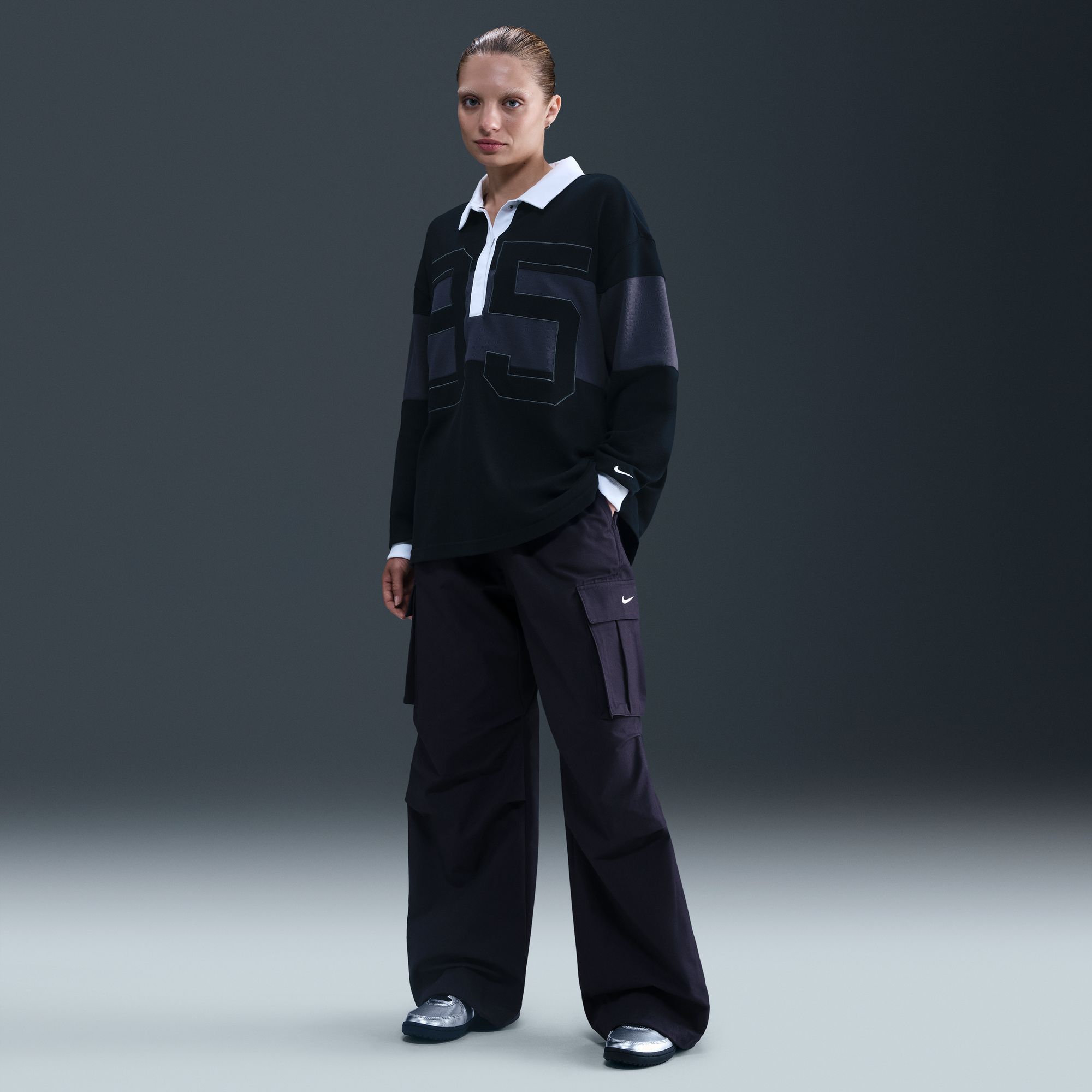 Nike Women's Sportswear Mid-Rise Oversized Woven Cargo Pants product image