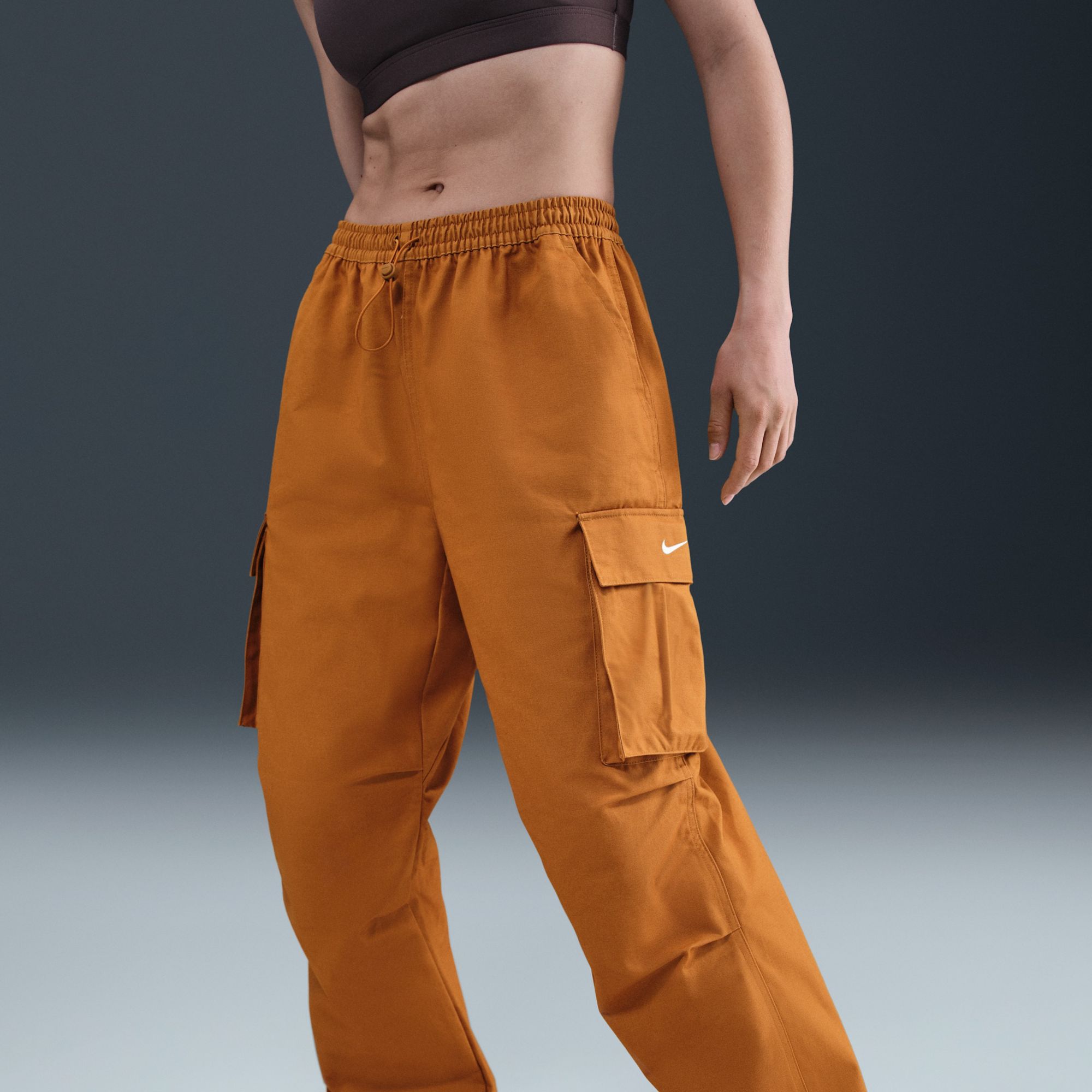 Nike Women's Sportswear Mid-Rise Oversized Woven Cargo Pants product image