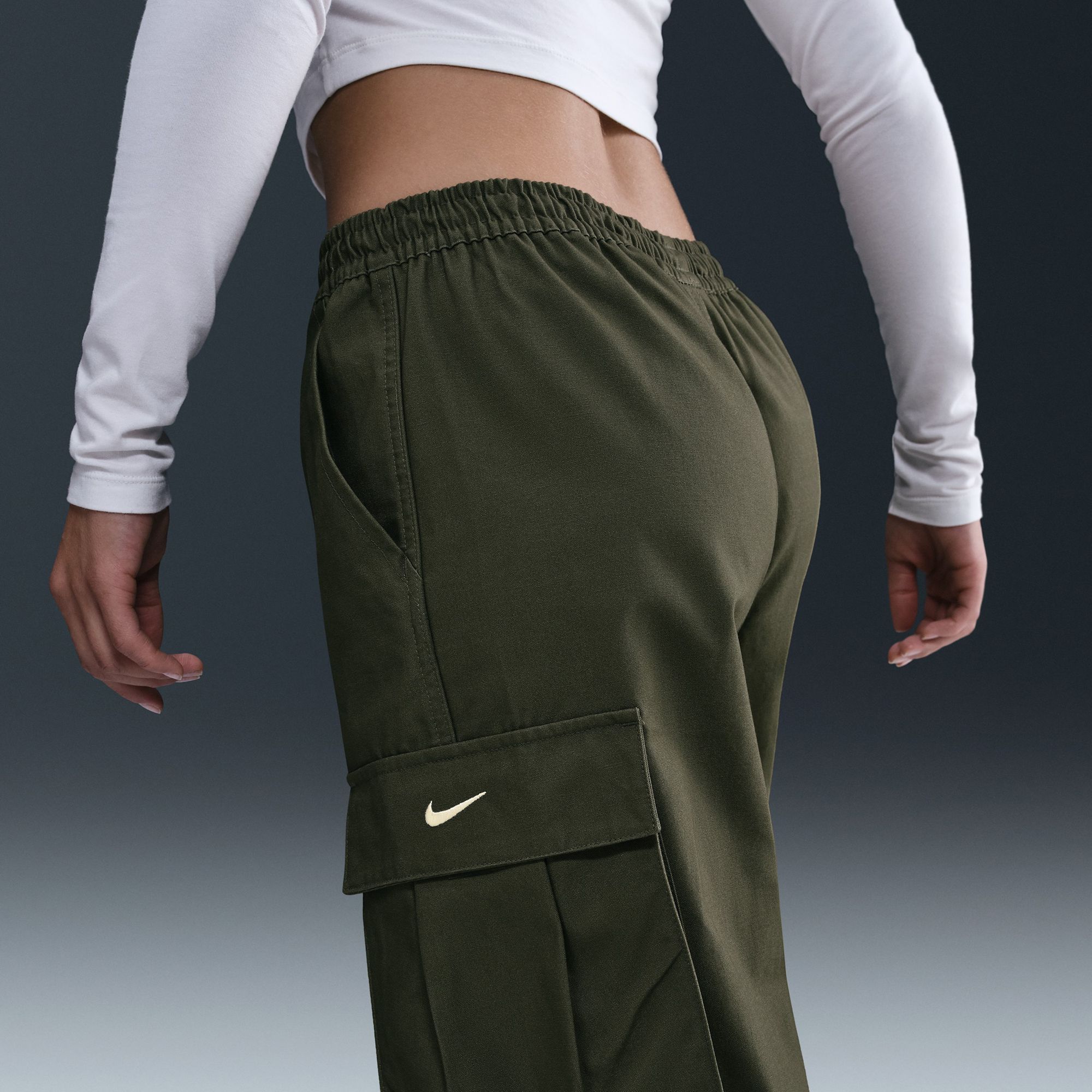Nike Women's Sportswear Mid-Rise Oversized Woven Cargo Pants product image