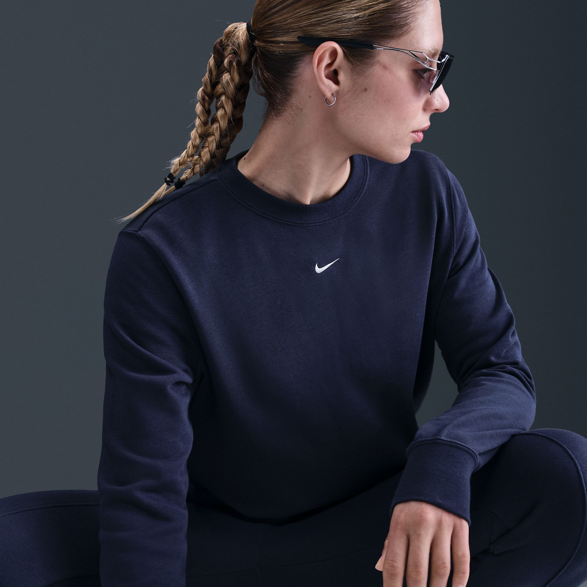 Nike Women's Sportswear Chill Terry Crew-Neck French Terry Sweatshirt product image