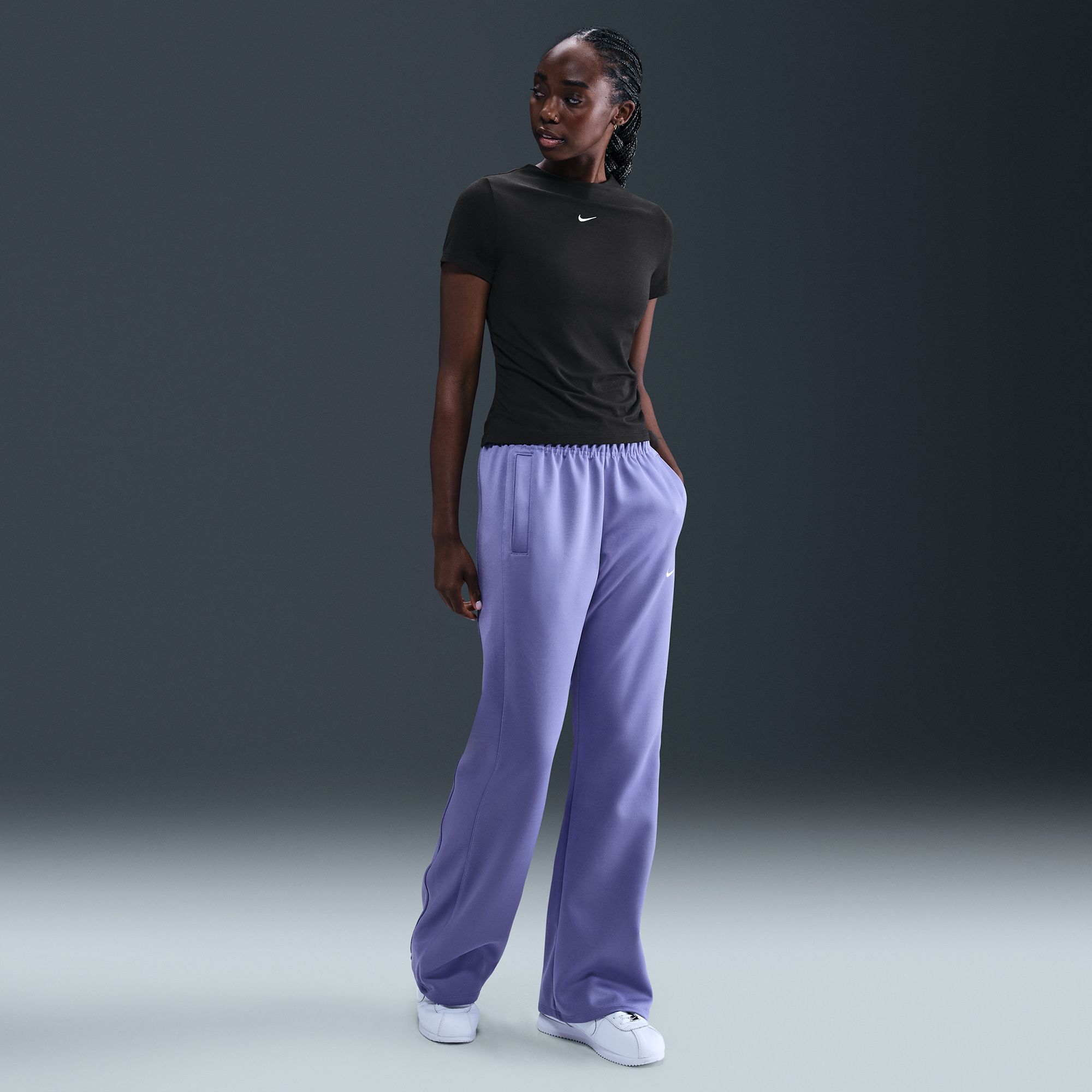 Nike Women's Sportswear Chill Knit Tight Short-Sleeve Mock-Neck Top product image