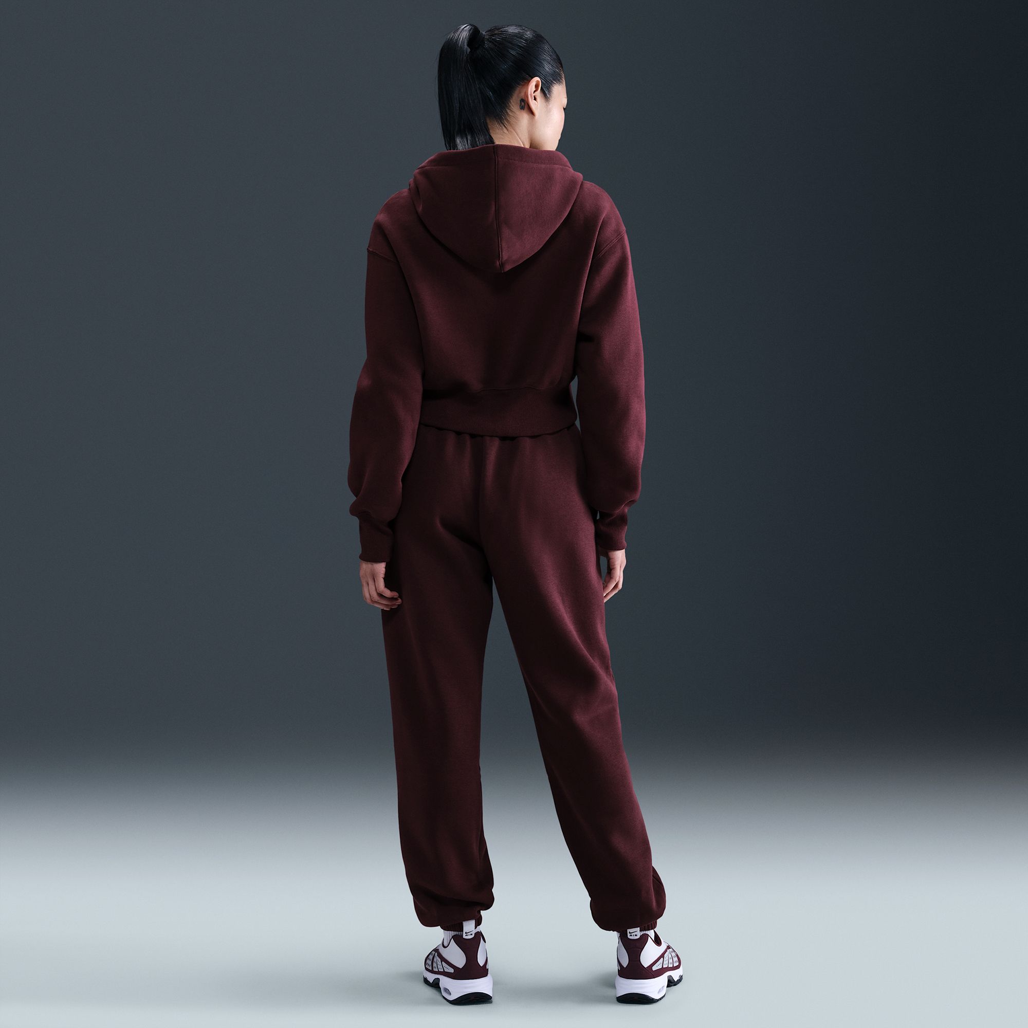 Nike Women's Sportswear Phoenix Fleece Loose Full-Zip Cropped Hoodie product image