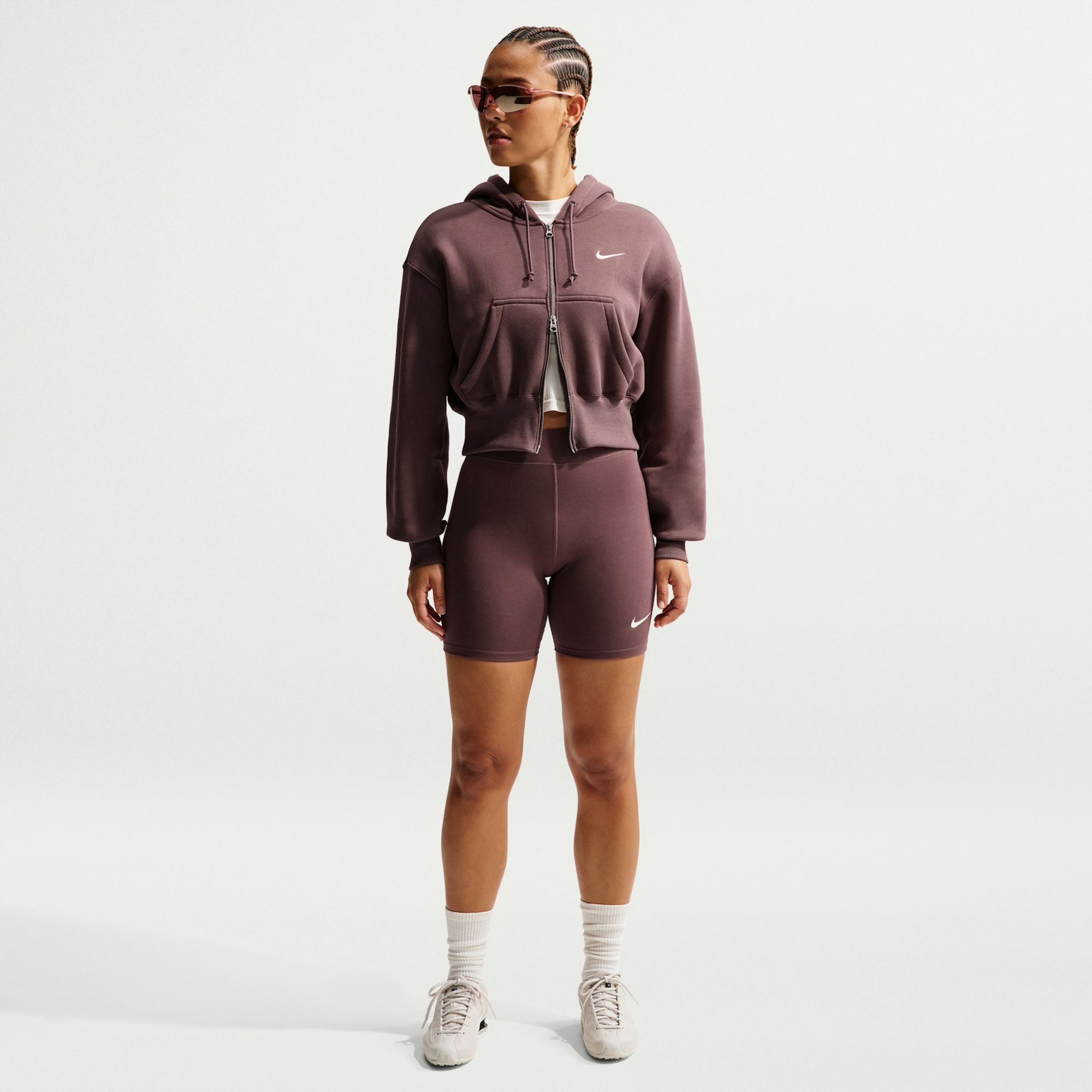 Nike Women's Sportswear Phoenix Fleece Loose Full-Zip Cropped Hoodie product image