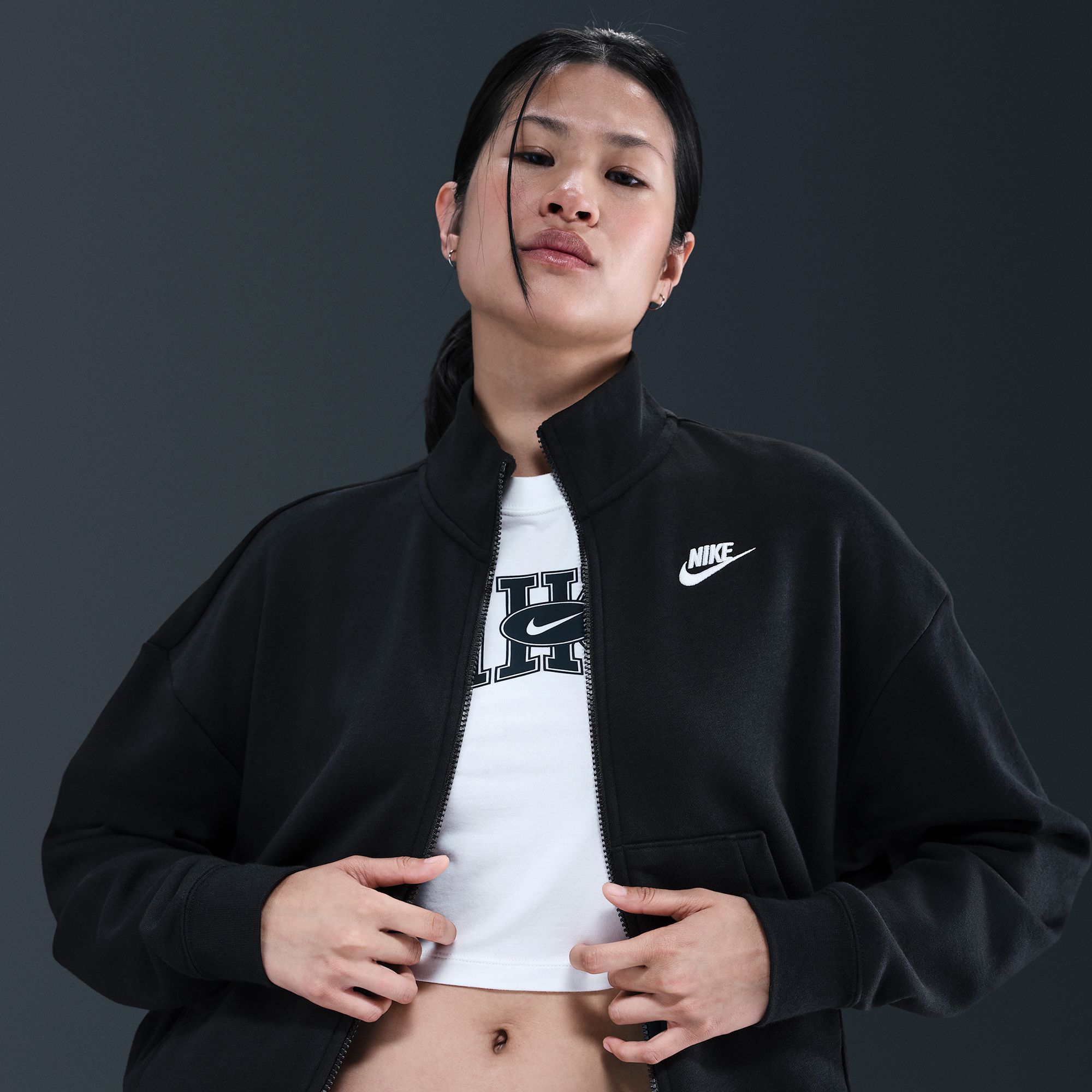 Nike Women's Sportswear Club Fleece Loose Track Jacket product image