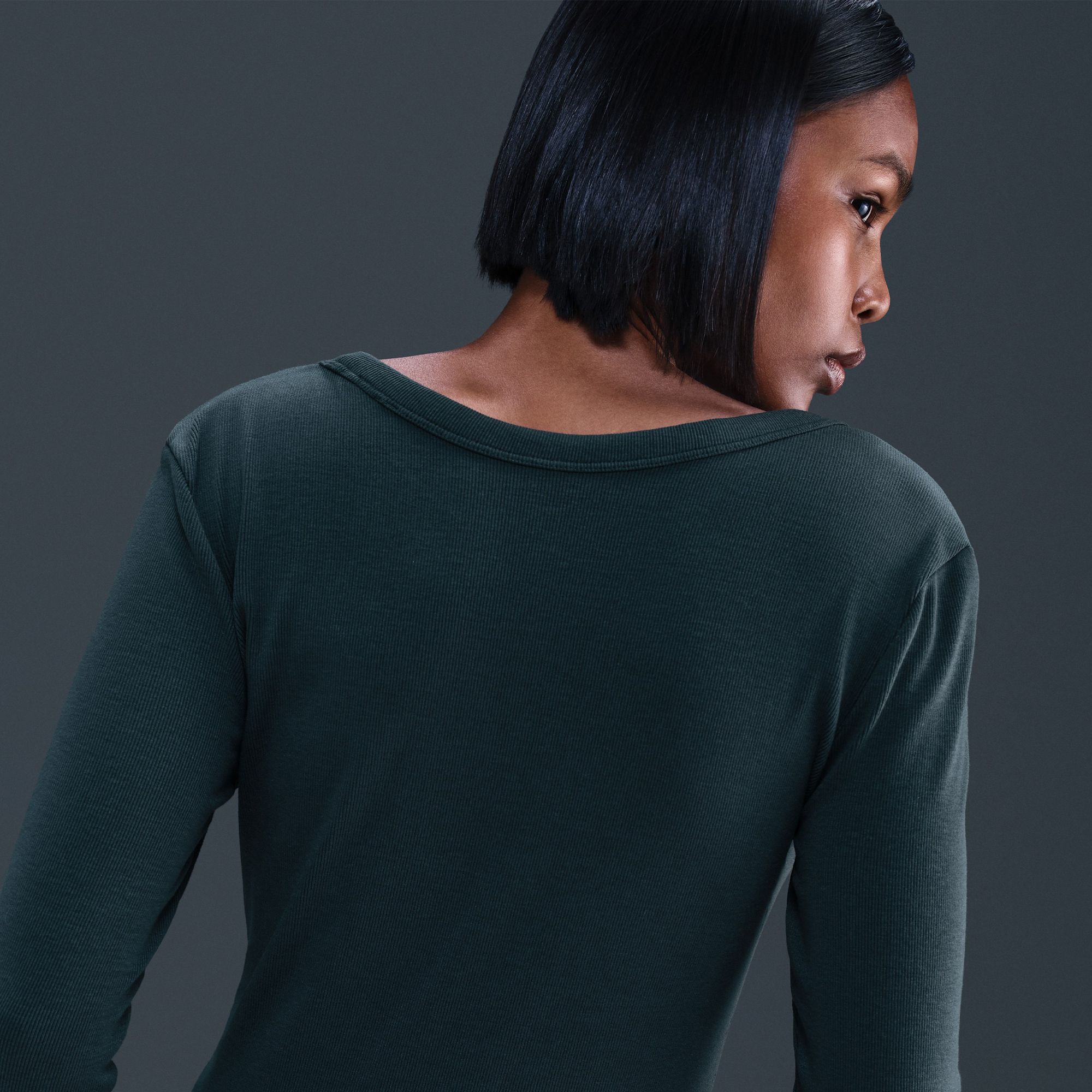 Nike Women's Sportswear Chill Knit Tight Long-Sleeve Midi Mini-Rib Dress product image