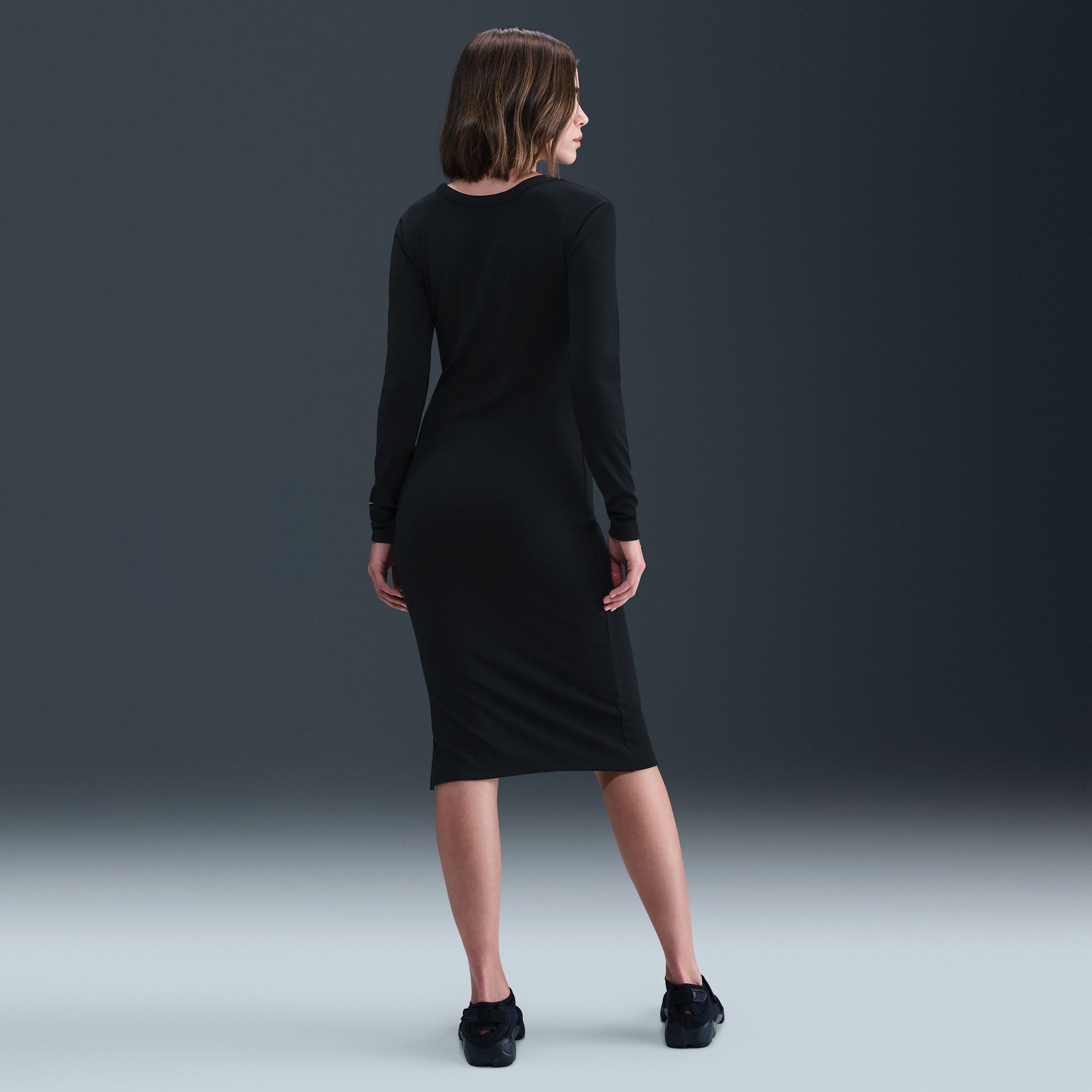 Nike Women's Sportswear Chill Knit Tight Long-Sleeve Midi Mini-Rib Dress product image
