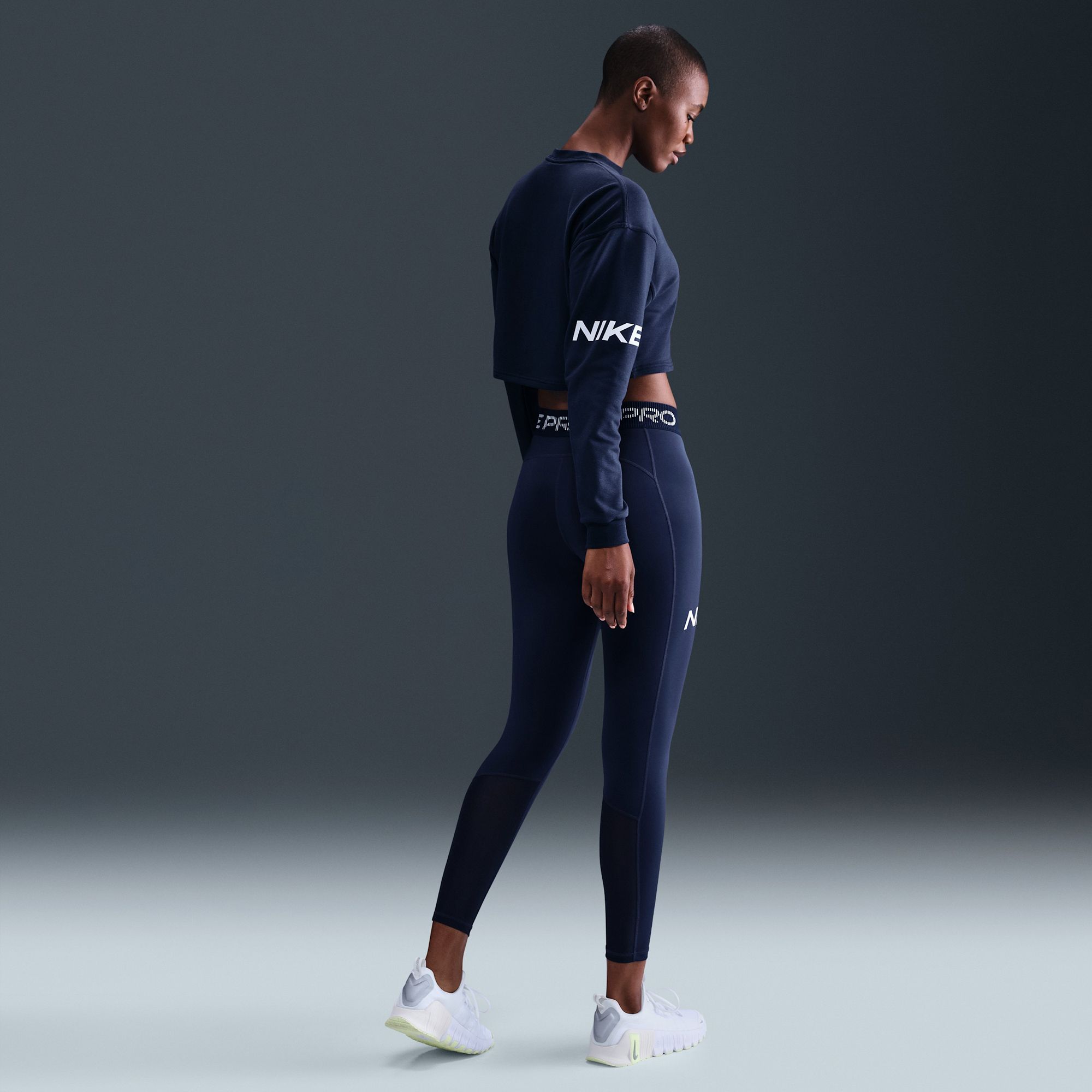 Nike Women's Pro Dri-FIT Loose Crew-Neck French Terry Sweatshirt product image