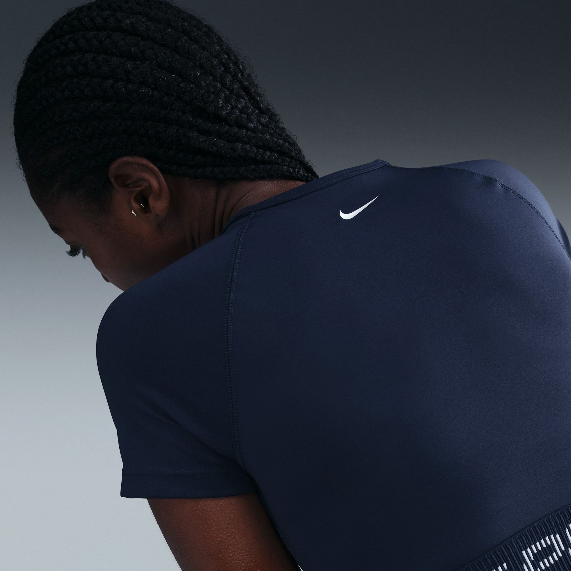 Nike Women's Pro Dri-FIT Short-Sleeve Cropped Graphic Top product image