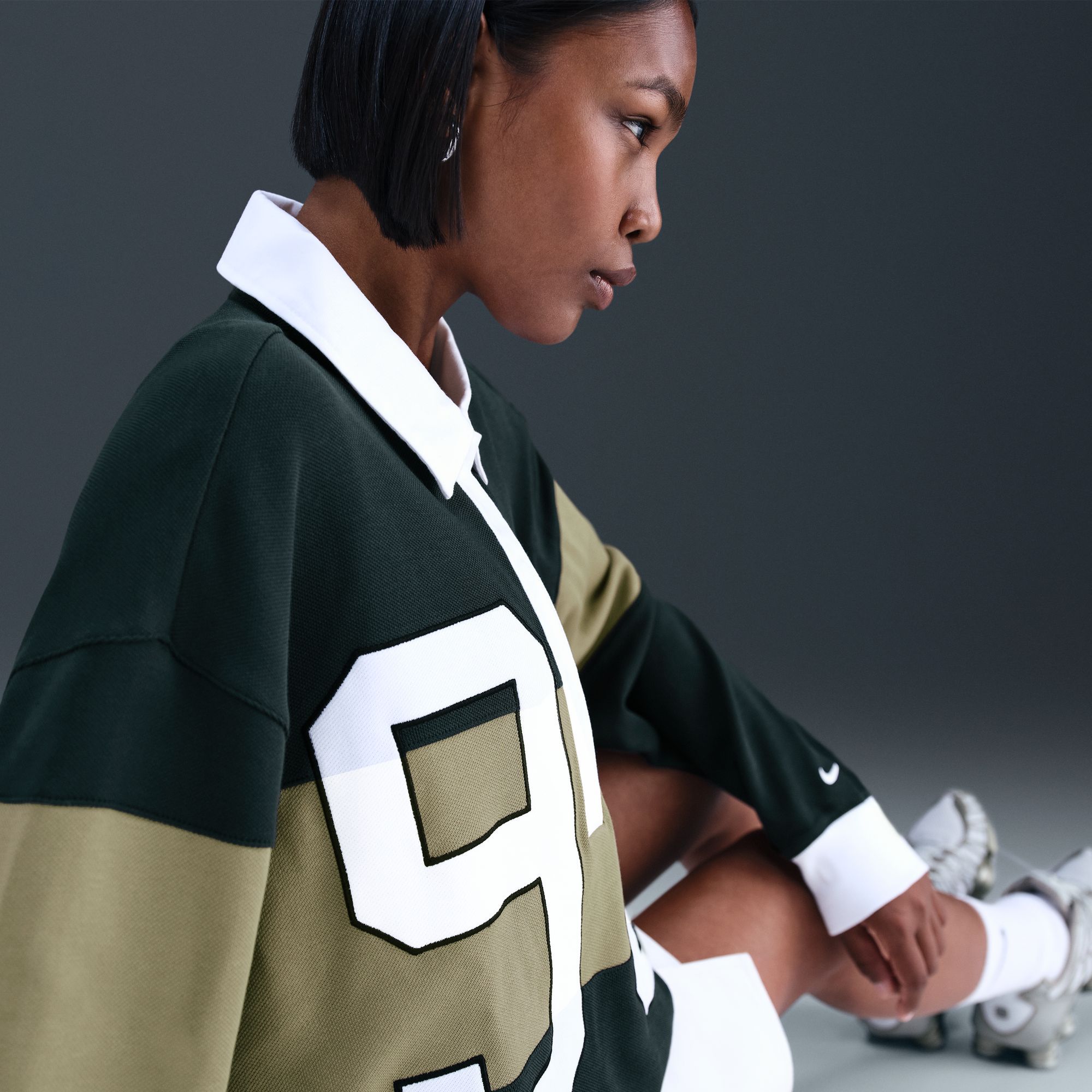 Nike Women's Sportswear Long-Sleeve Graphic Polo Top product image