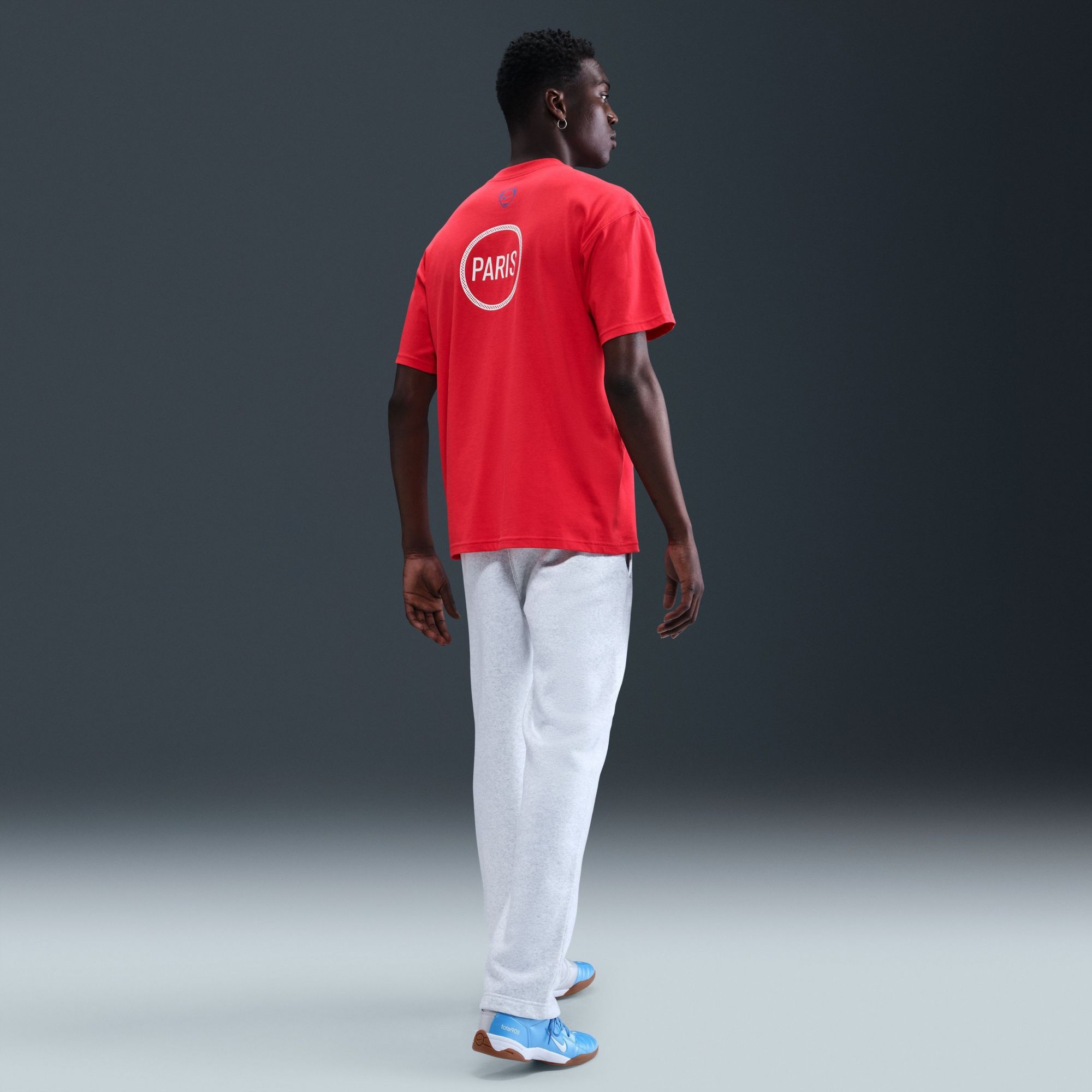 Nike Men's Paris Saint-Germain 2025 Red T90 Wordmark T-Shirt product image