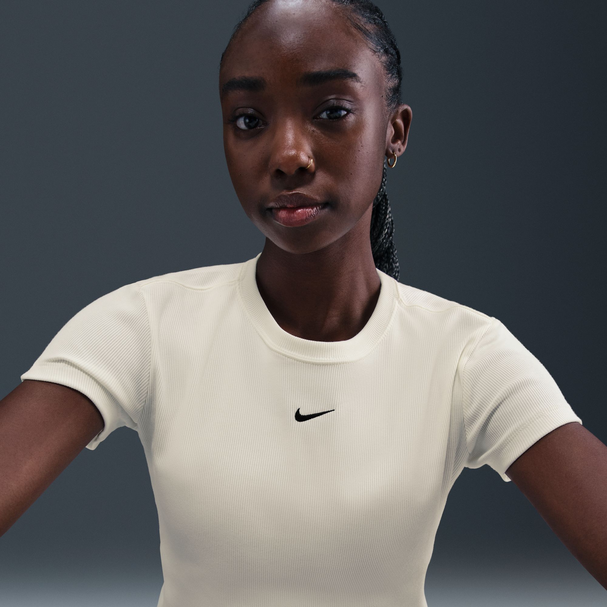 Nike Women's Sportswear Tight Ribbed Short-Sleeve T-Shirt product image