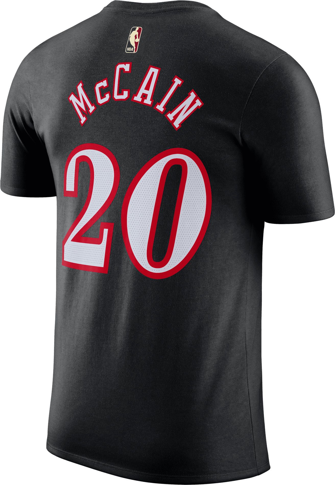 Nike Adult Philadelphia 76ers Jared McCain #20 Black Hardwood Classics T-Shirt product image