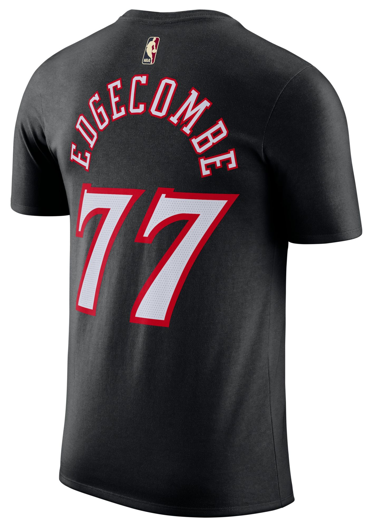 Nike Men's Philadelphia 76ers VJ Edgecombe #77 Black Hardwood Classics T-Shirt product image
