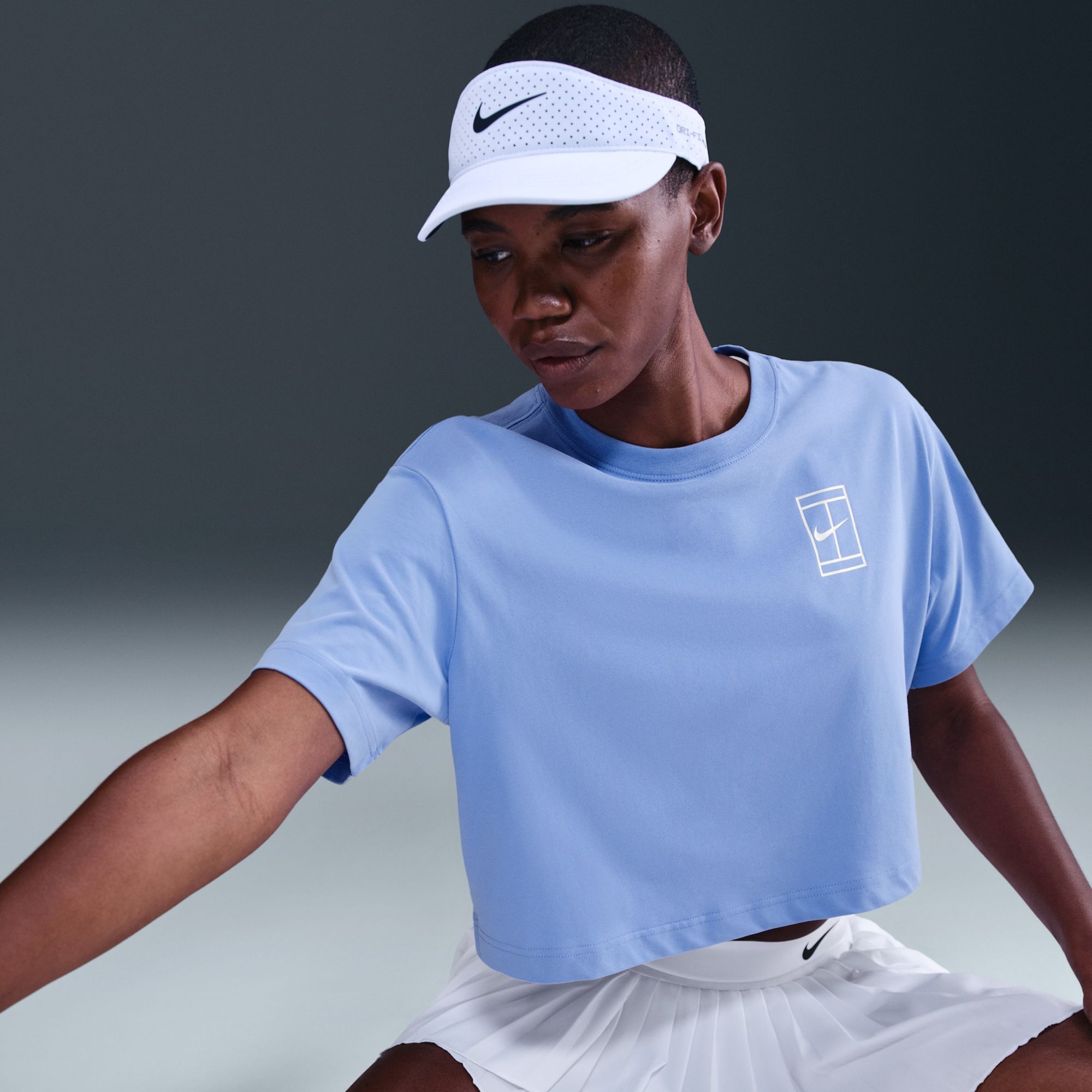 Nike Women's Dri-FIT Slam Short Sleeve Cropped Tennis T-Shirt product image