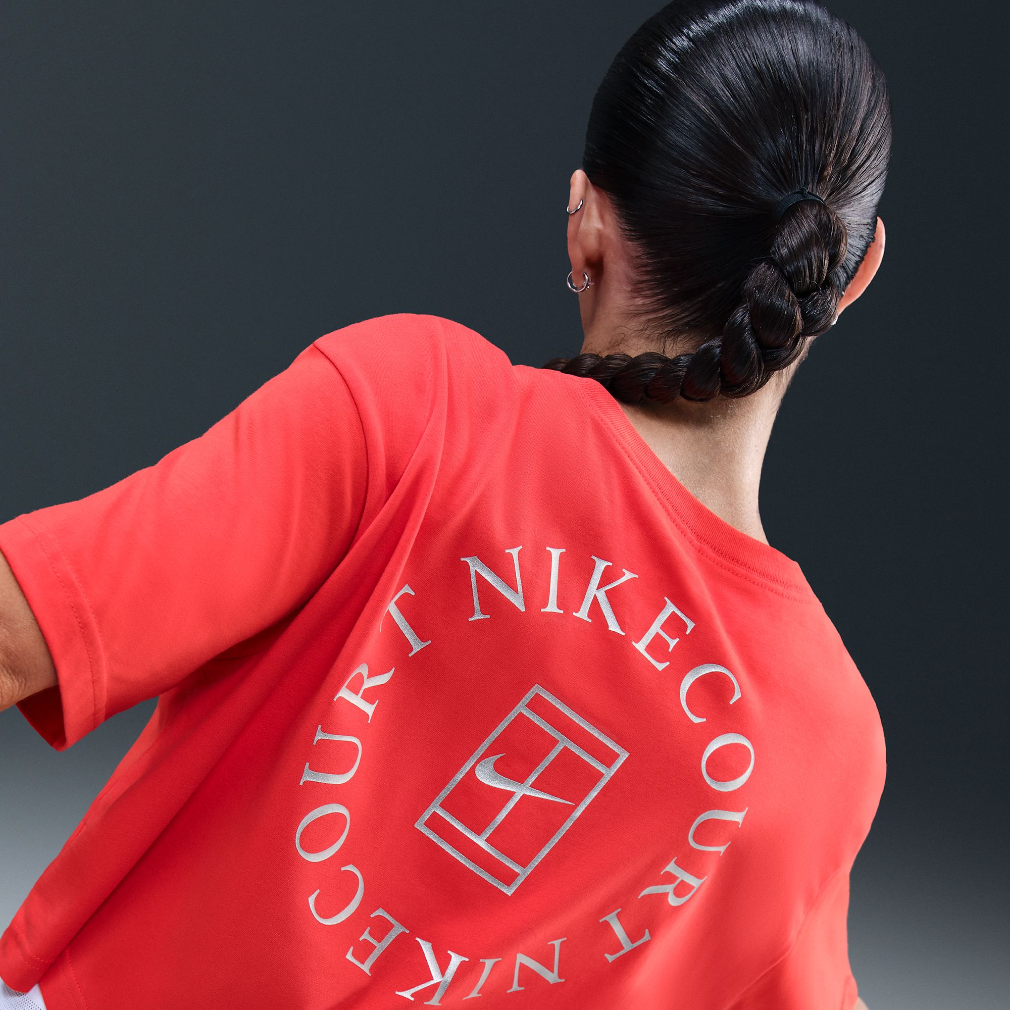 Nike Women's Dri-FIT Slam Short Sleeve Cropped Tennis T-Shirt product image