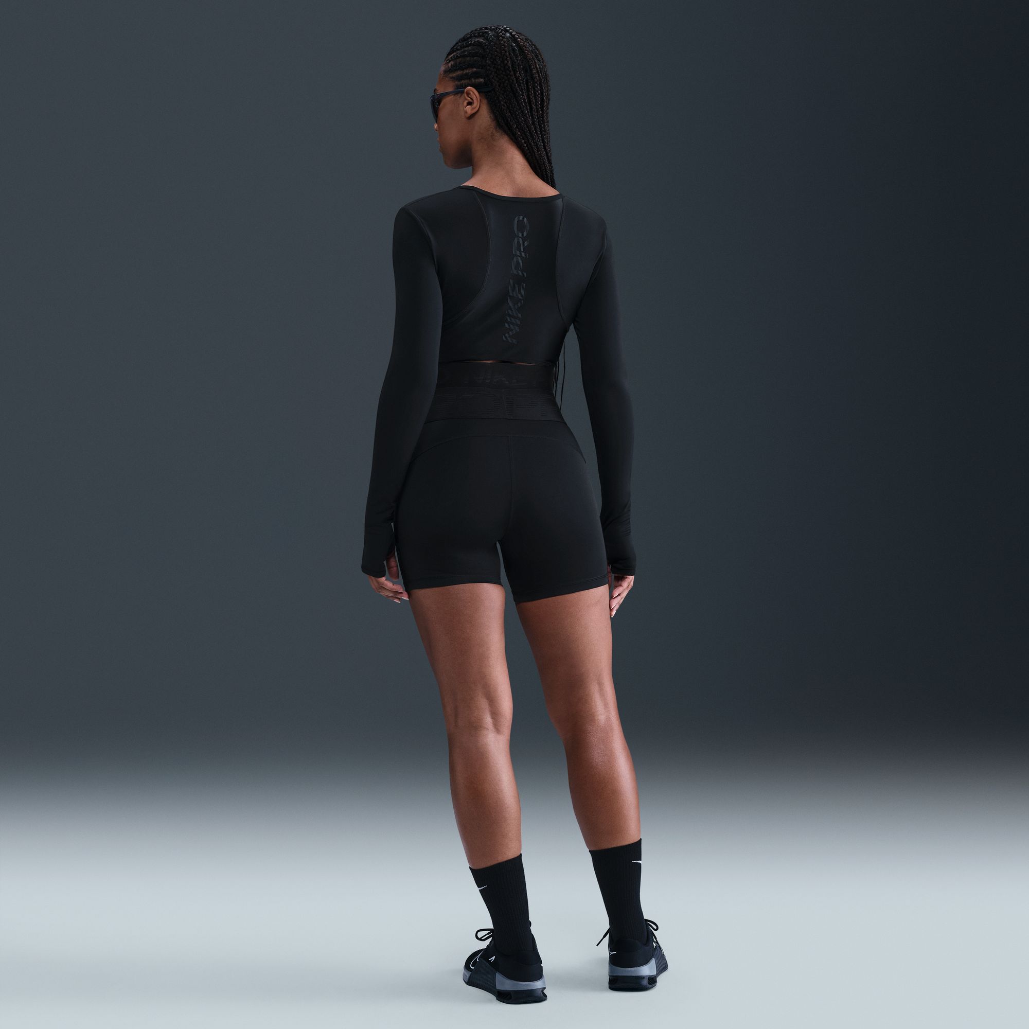 Nike Women's Pro Dri-FIT Cropped Long-Sleeve Top