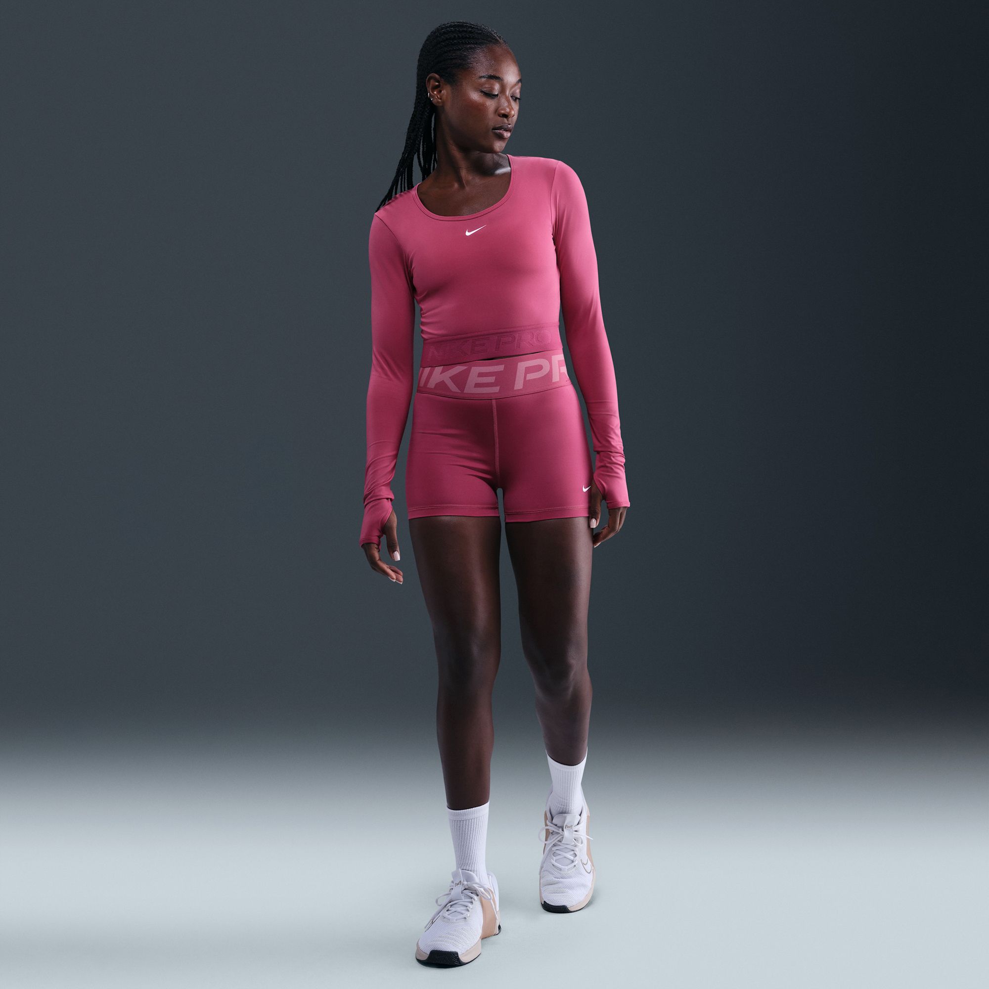 Nike Women's Pro Dri-FIT Cropped Long-Sleeve Top product image