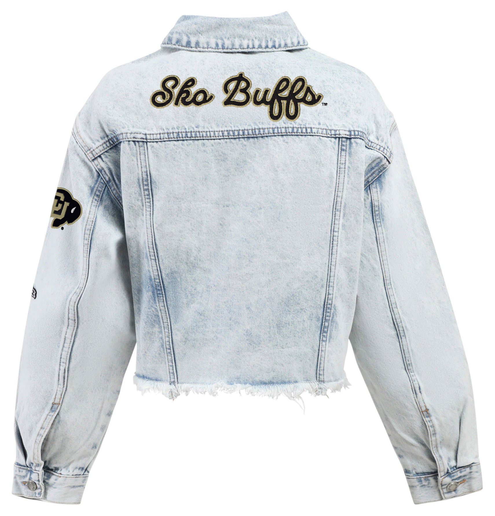 Hype and Vice Women's Colorado Buffaloes Blue Jean Jacket product image