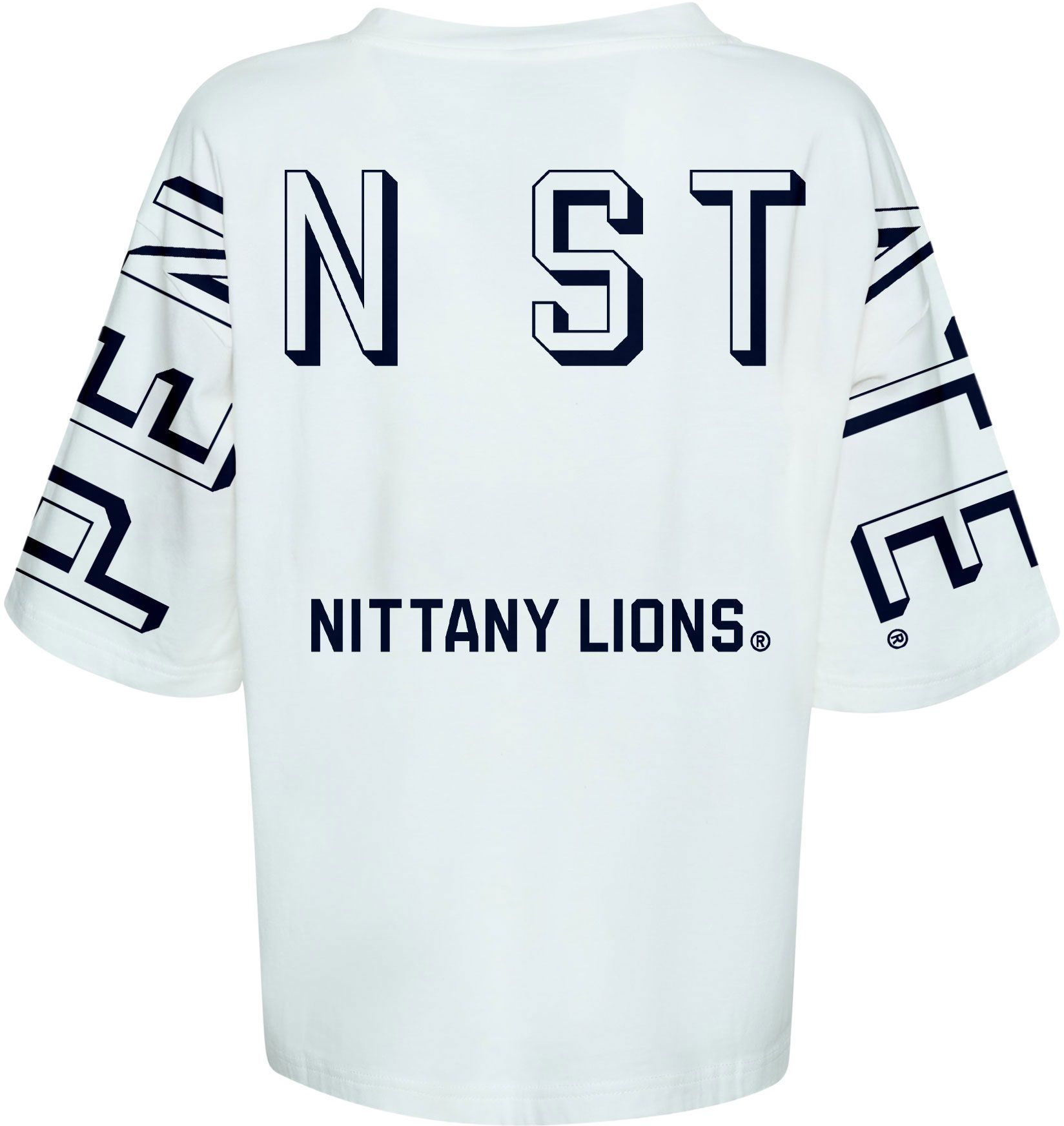 Hype and Vice Women's Penn State Nittany Lions White Football T-Shirt product image