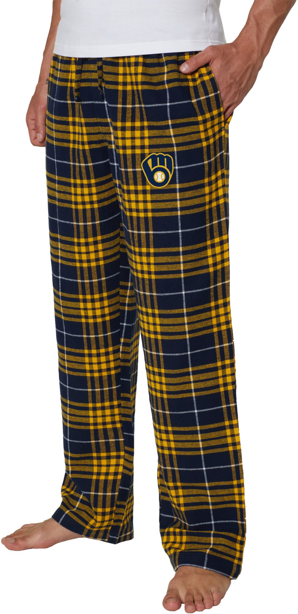 College Concepts Men's Milwaukee Brewers Navy Sleep Pants