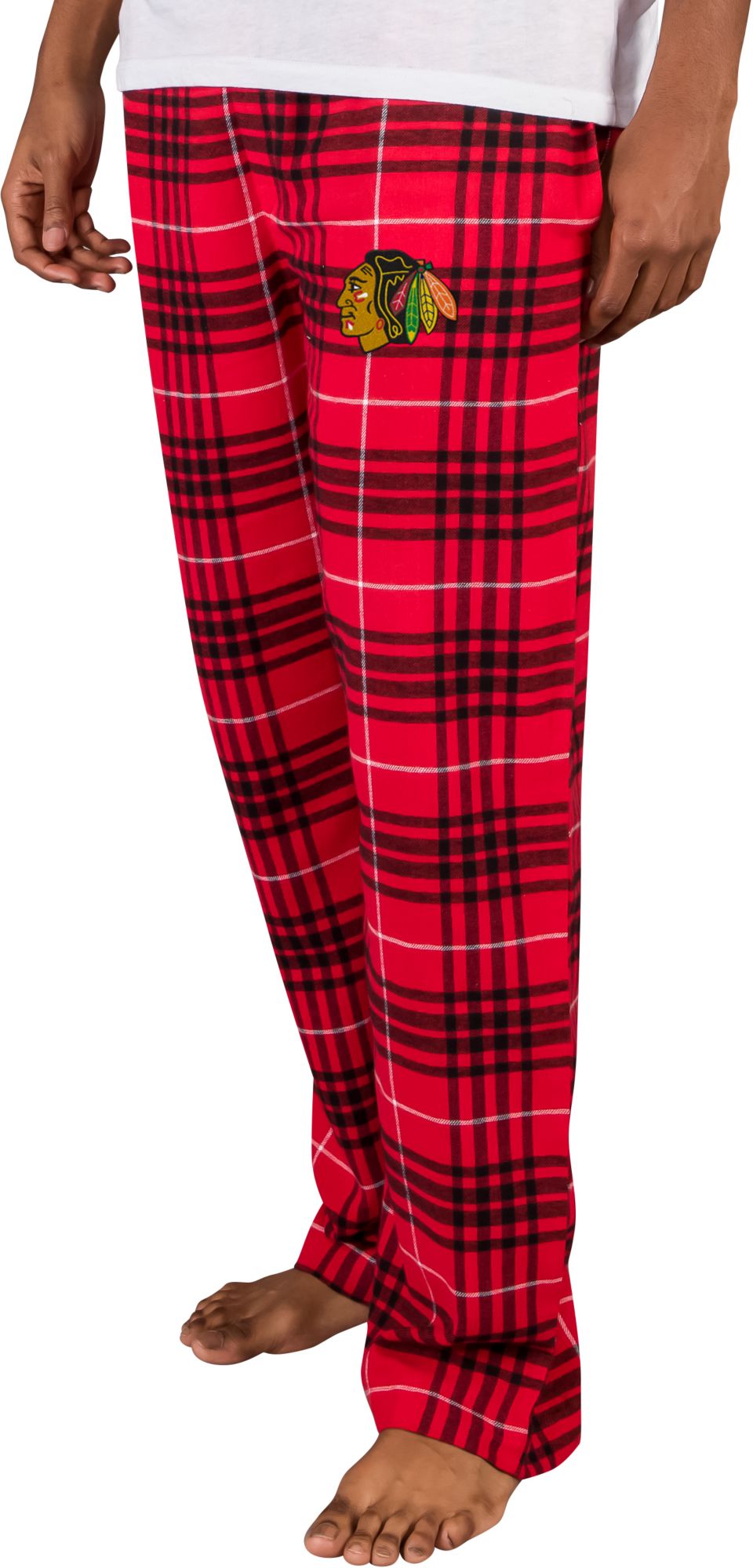 Concepts Sport Men's Chicago Blackhawks Flannel Red Pajama Pants